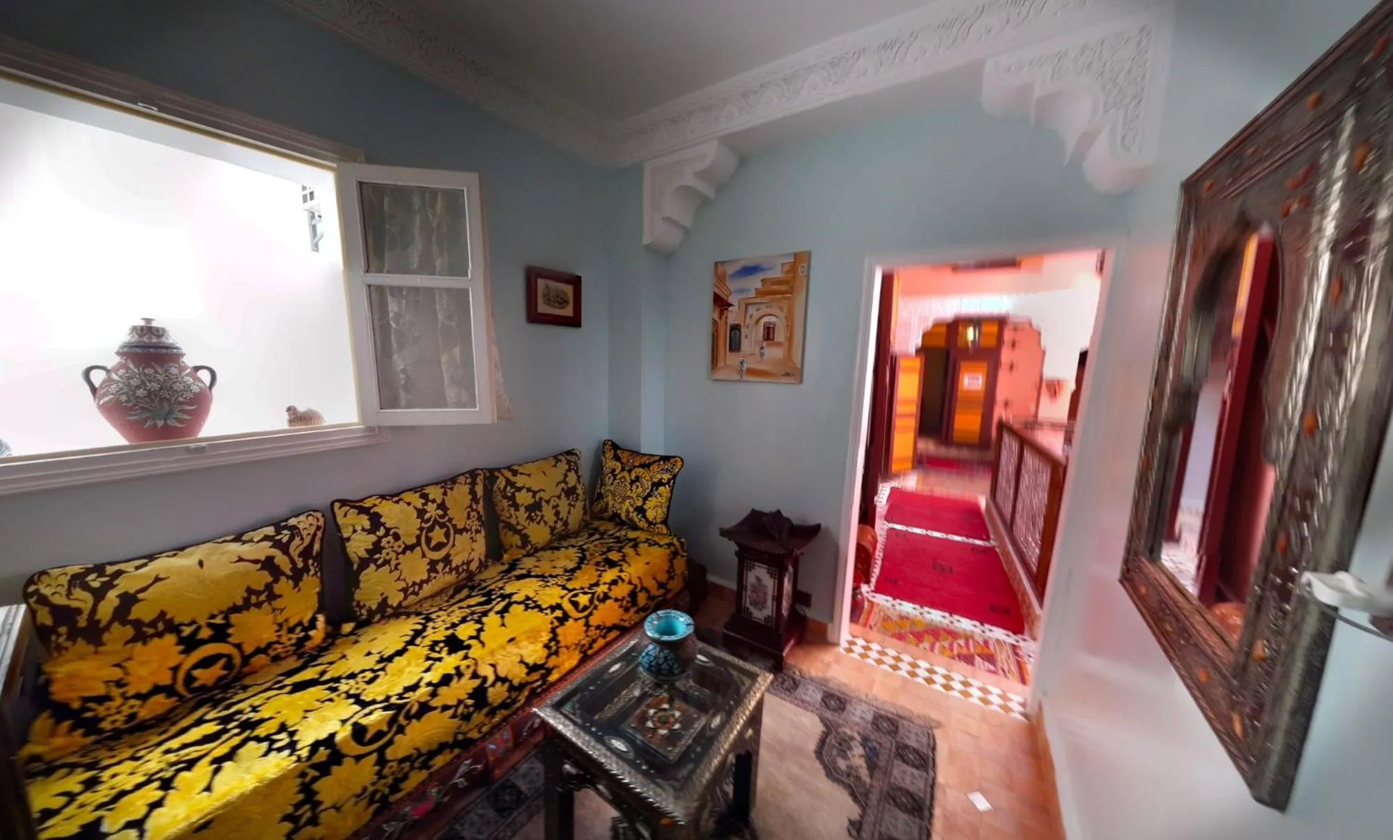 Living room, Bed in Riad Atika Mek