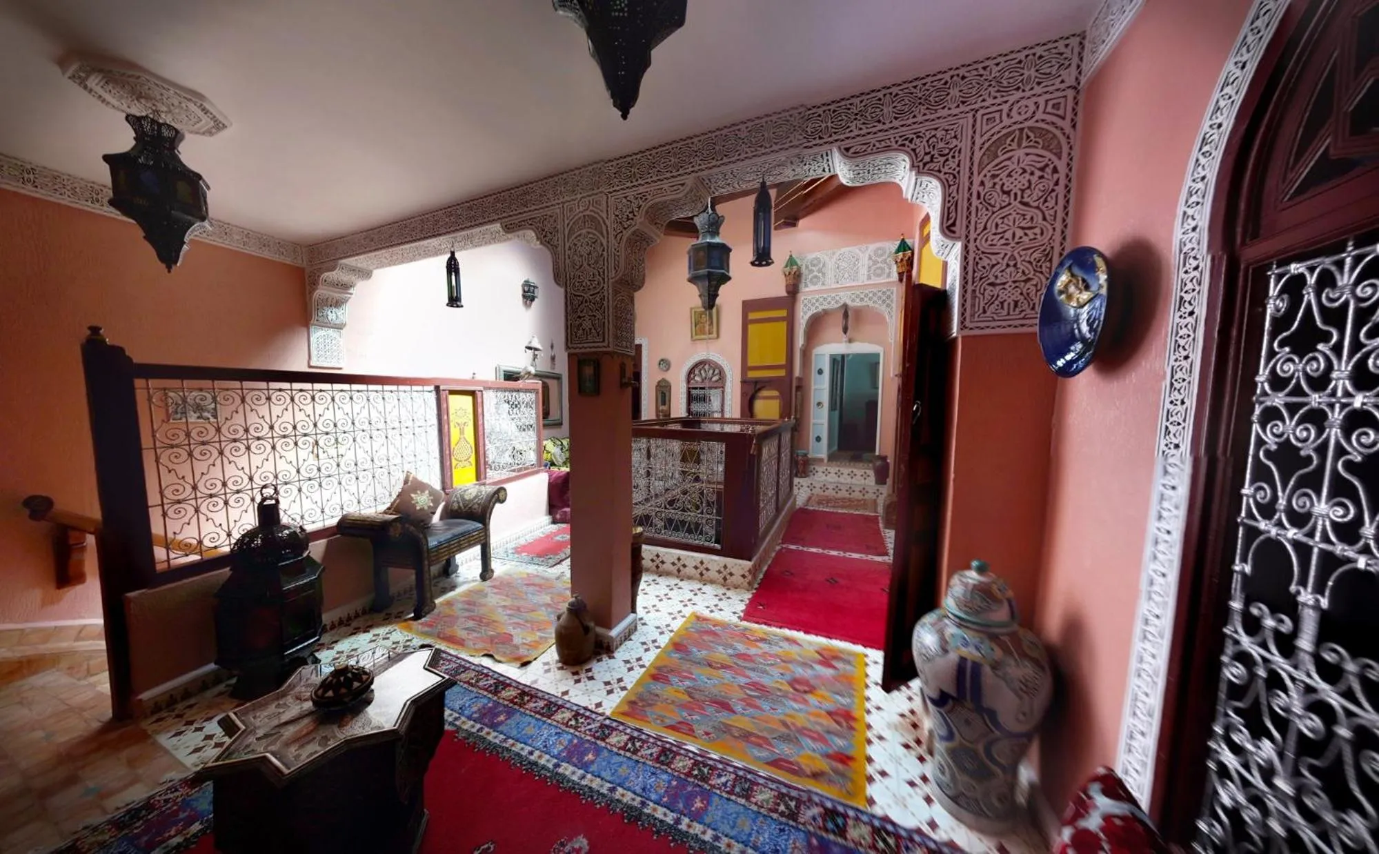 Communal lounge/ TV room, Bed in Riad Atika Mek