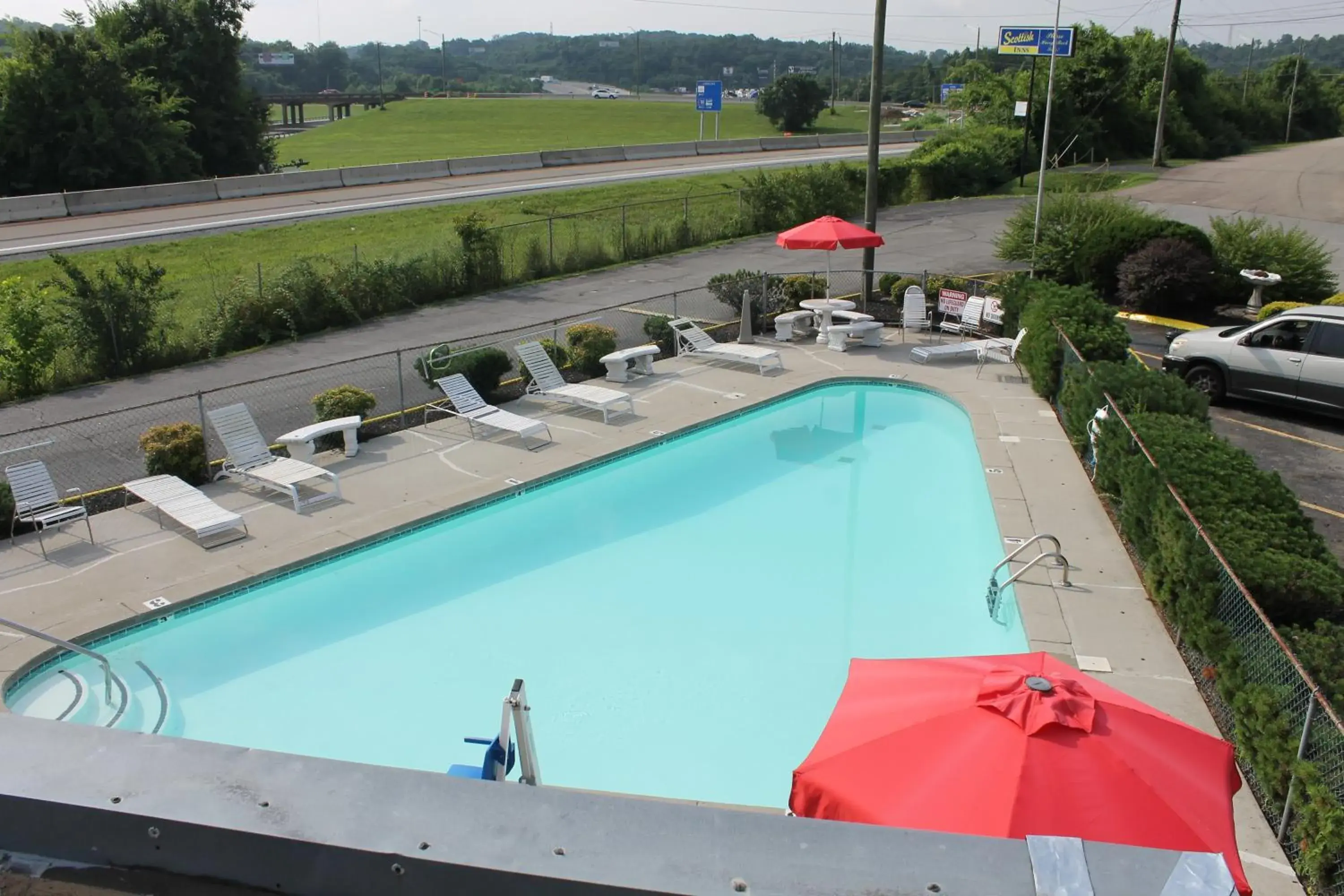 Pool view in Scottish Inn Knoxville Pool view in Scottish Inn Knoxville