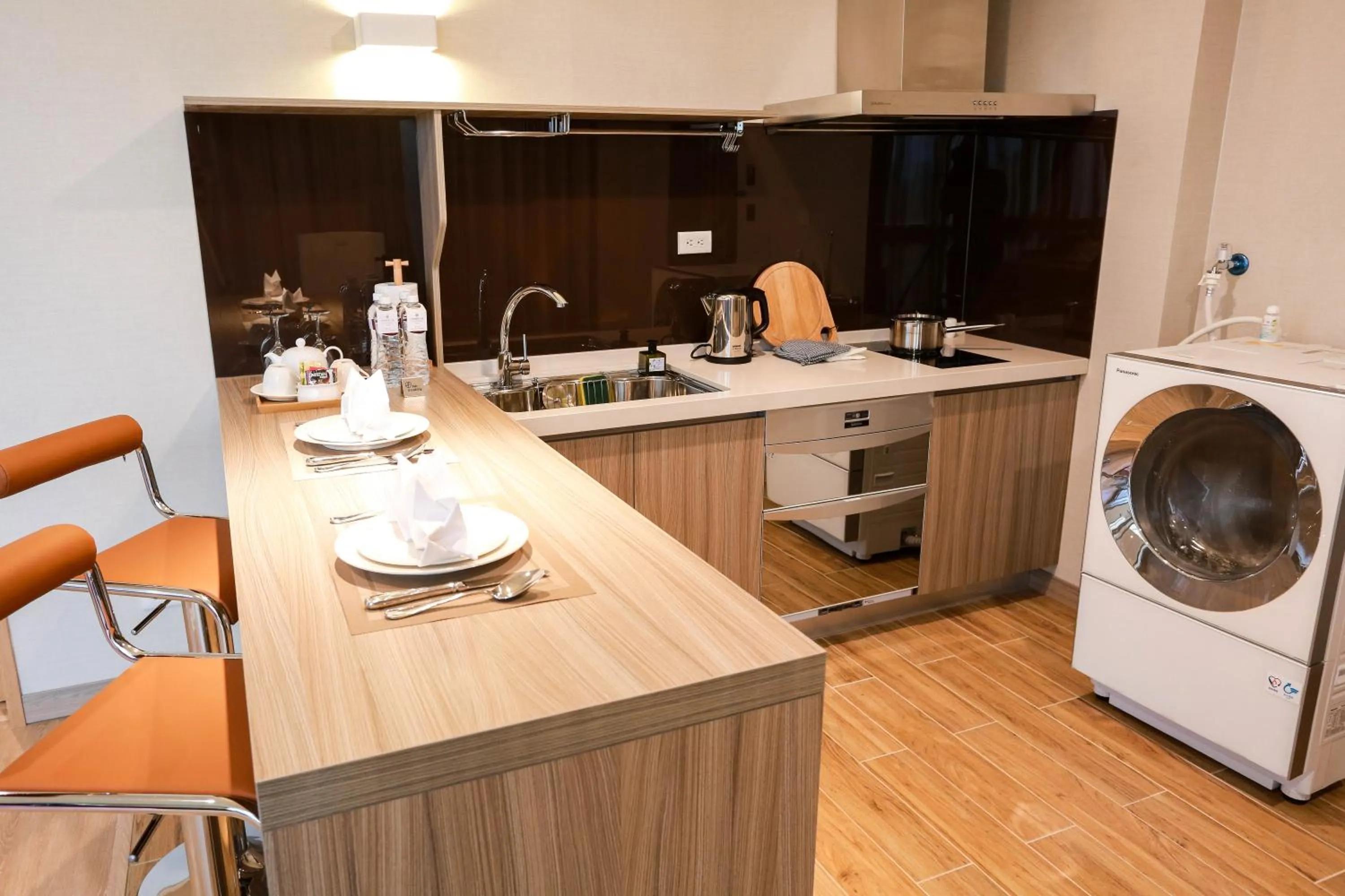 Kitchen or kitchenette in AJ Hotel Hsinchu