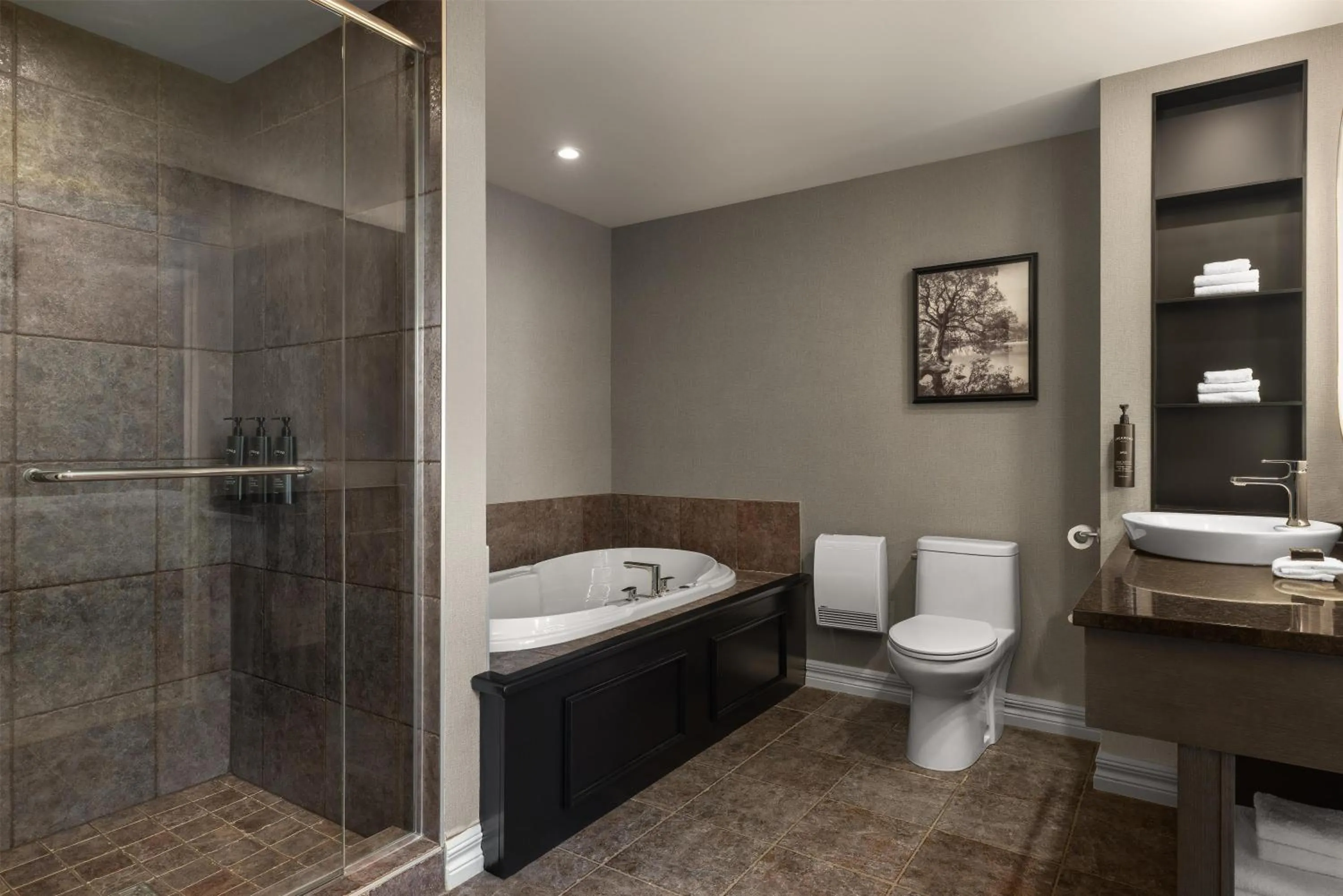 Bathroom in Hotel Vallea Bromont, Tapestry Collection by Hilton