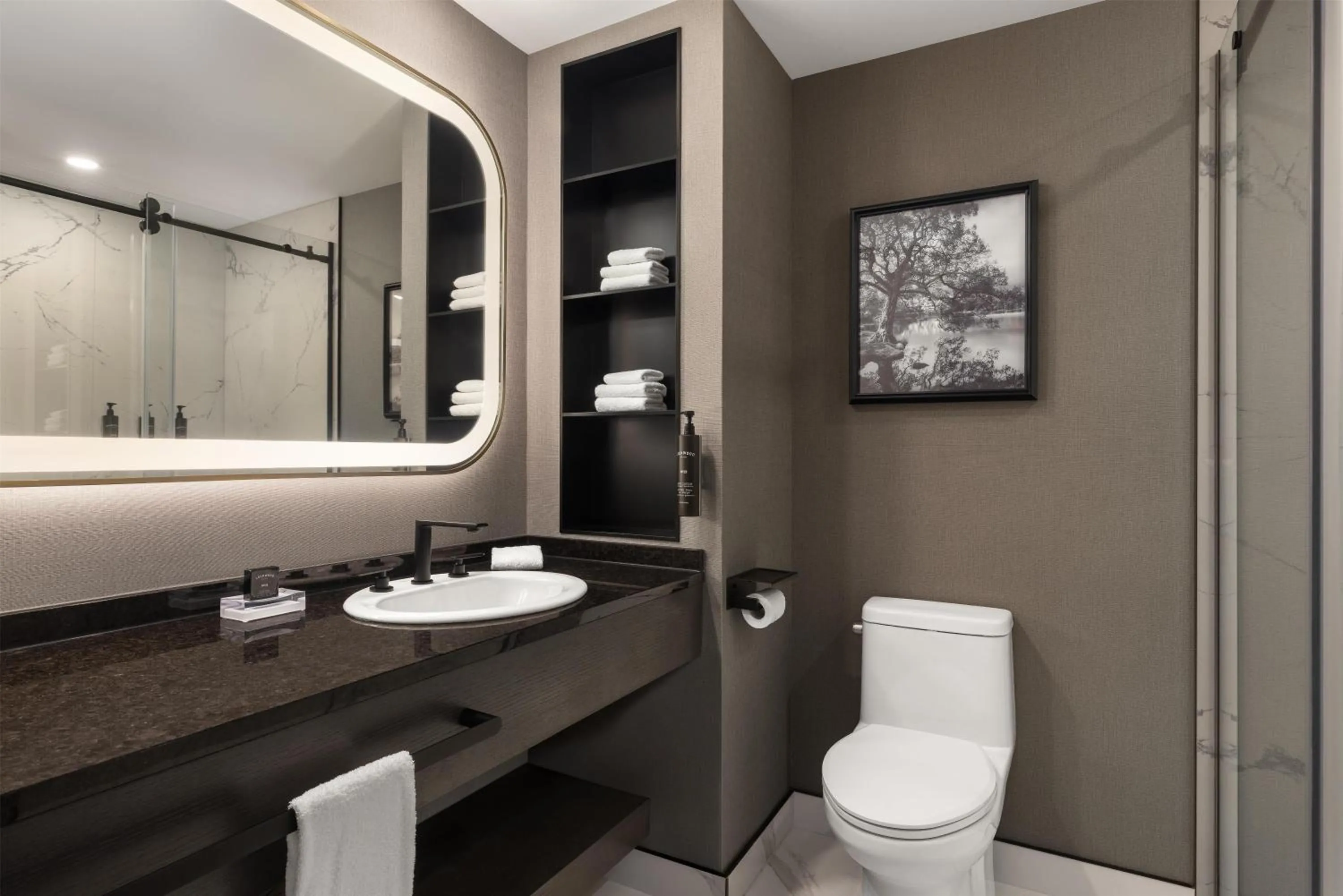 Bathroom in Hotel Vallea Bromont, Tapestry Collection by Hilton