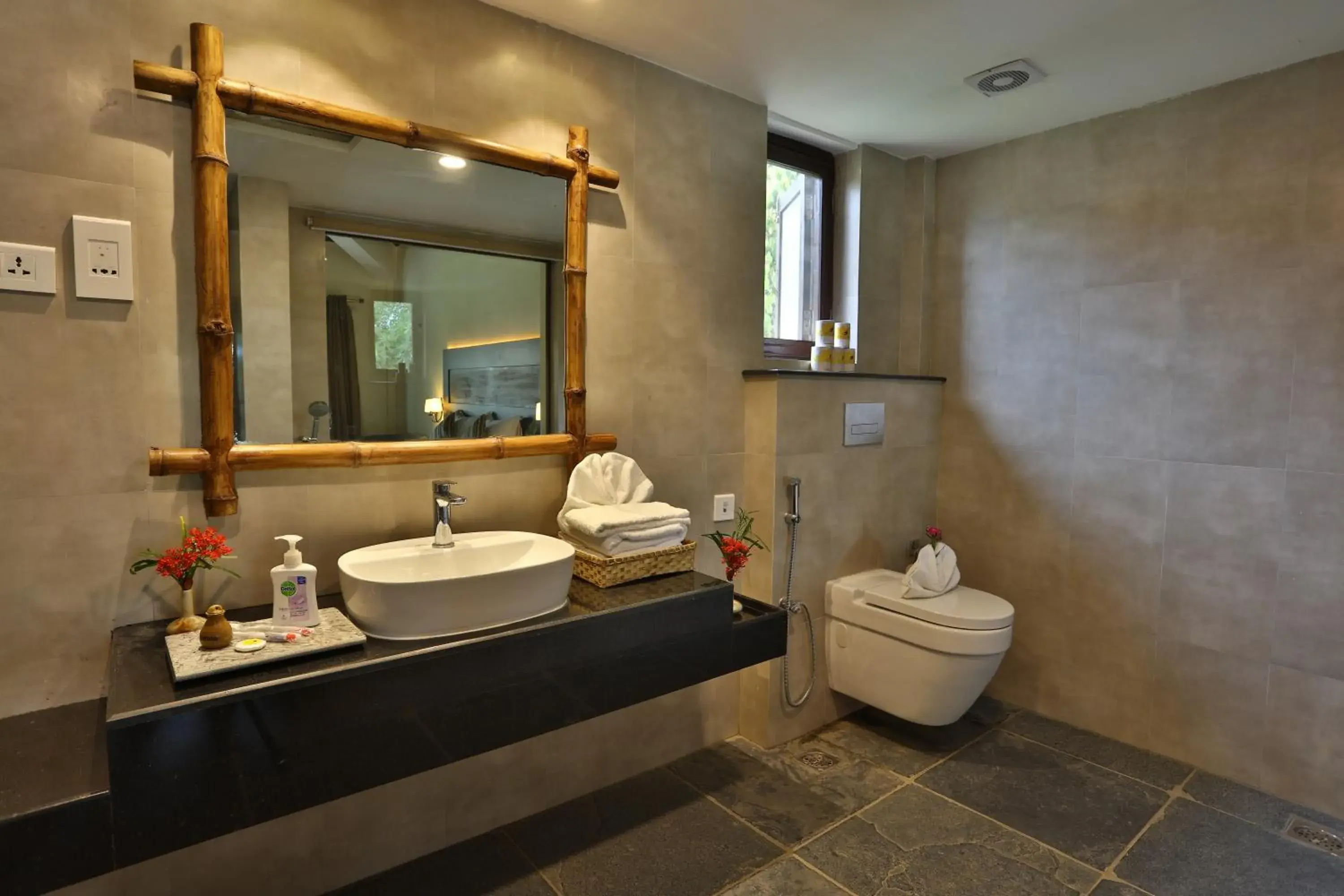 Bathroom in Jungle Villa Resort - Near Chitwan National Park Bathroom in Jungle Villa Resort - Near Chitwan National Park