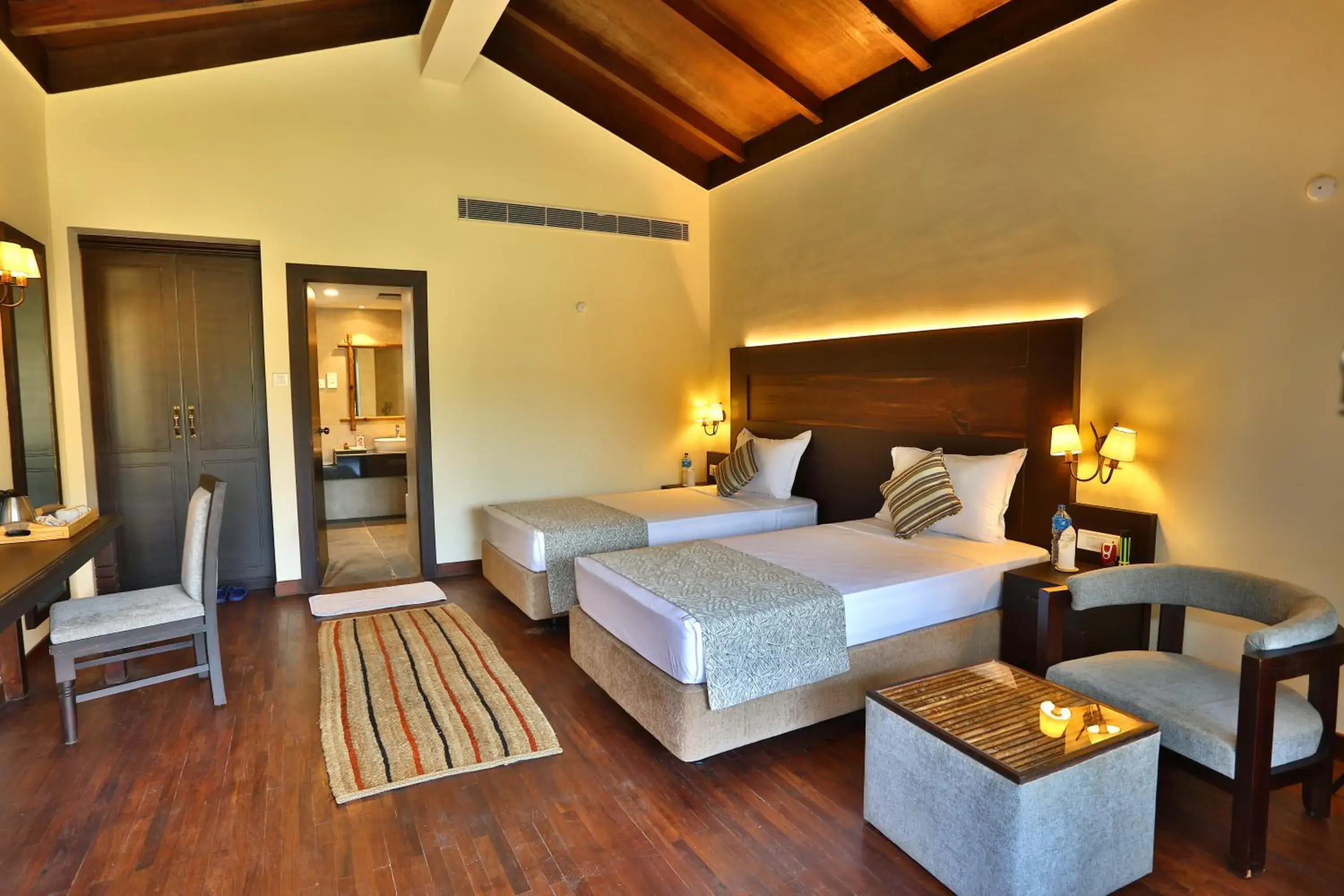 Bedroom, Bed in Jungle Villa Resort - Near Chitwan National Park Bedroom, Bed in Jungle Villa Resort - Near Chitwan National Park