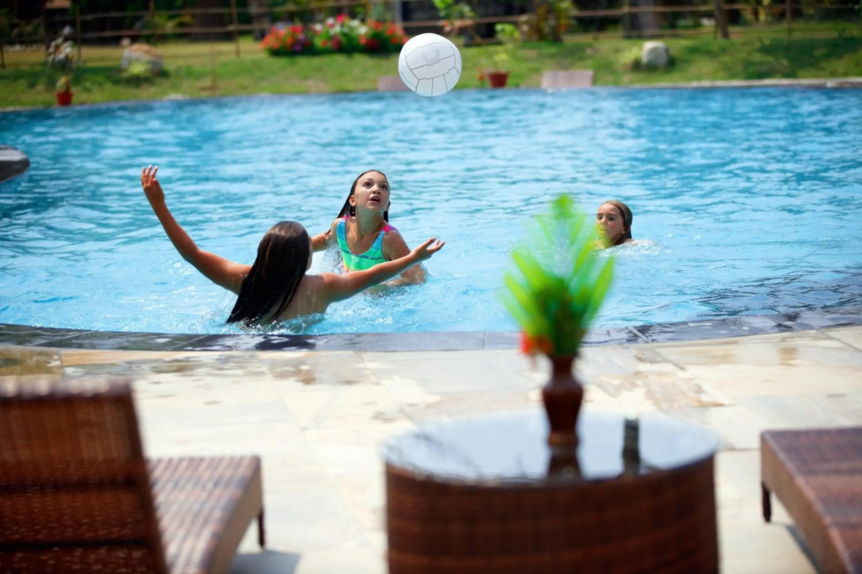 Swimming pool in Jungle Villa Resort - Near Chitwan National Park Swimming pool in Jungle Villa Resort - Near Chitwan National Park
