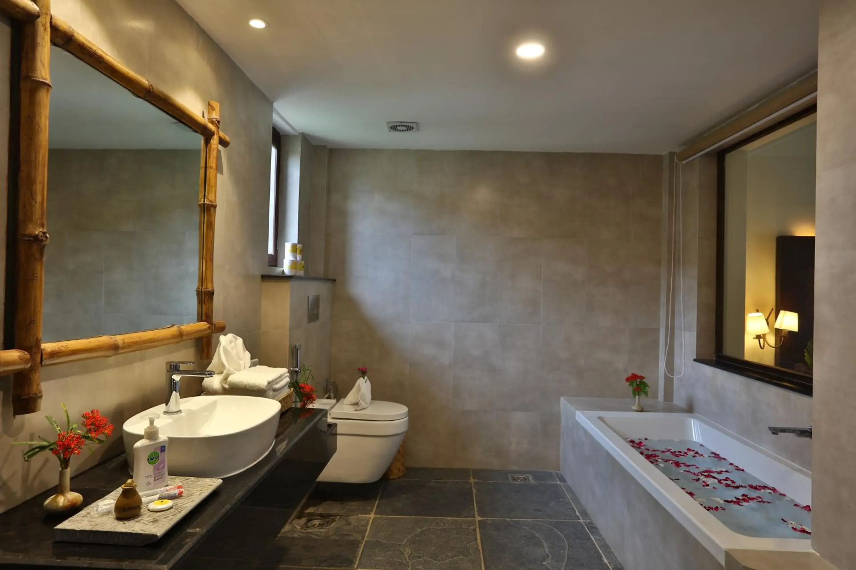 Bathroom in Jungle Villa Resort - Near Chitwan National Park Bathroom in Jungle Villa Resort - Near Chitwan National Park