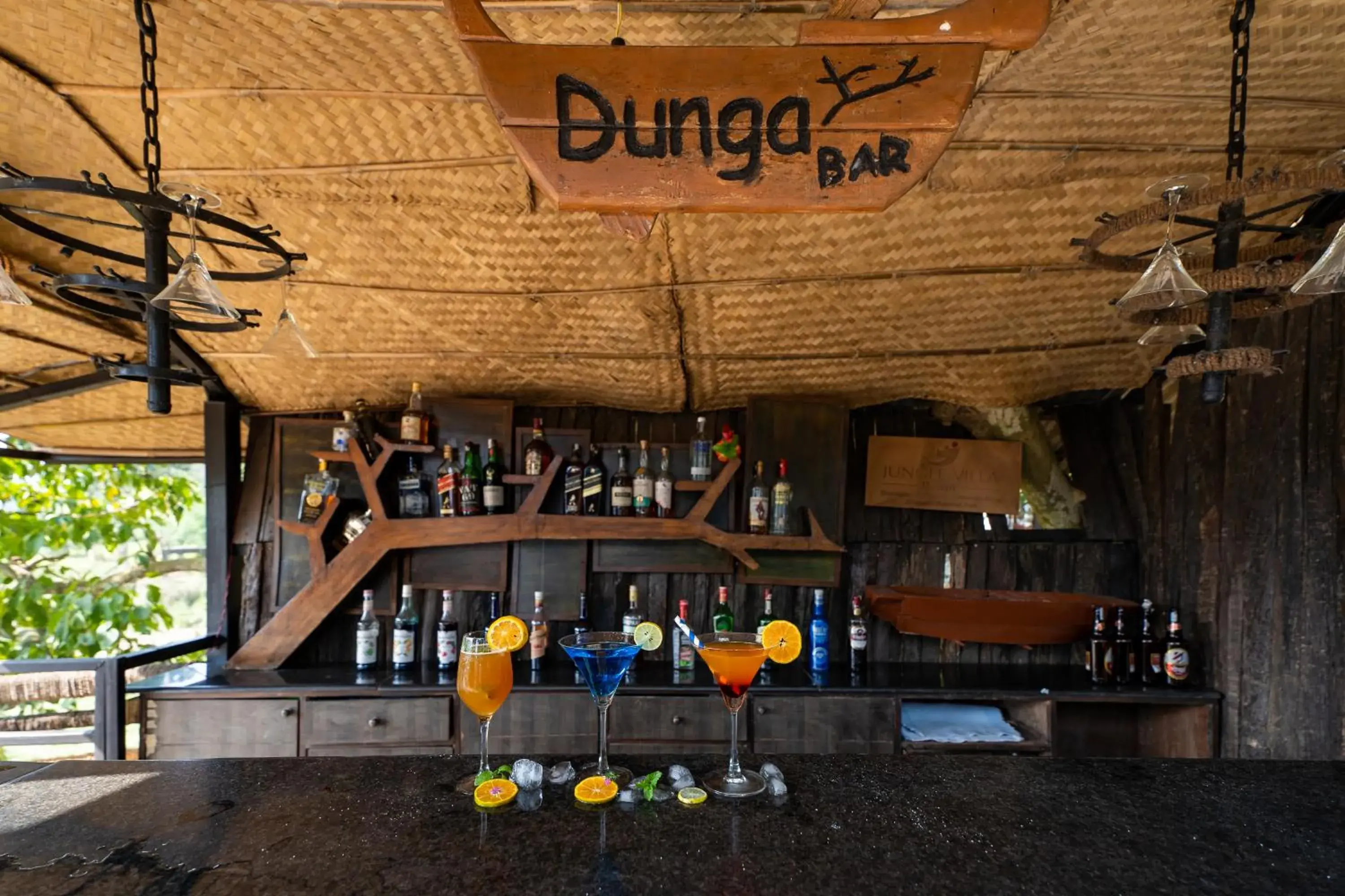 Lounge or bar in Jungle Villa Resort - Near Chitwan National Park Lounge or bar in Jungle Villa Resort - Near Chitwan National Park