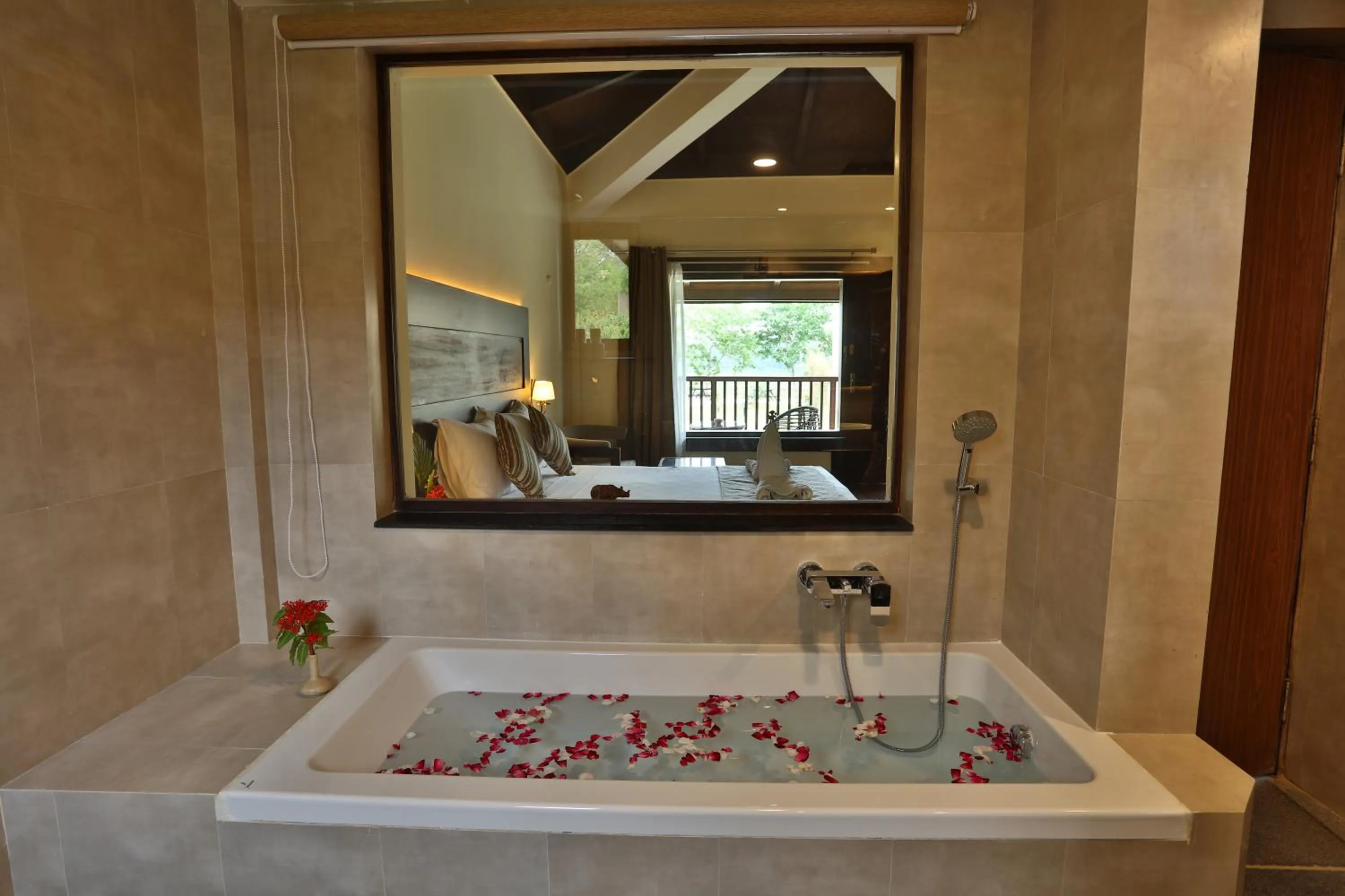 Bath in Jungle Villa Resort - Near Chitwan National Park