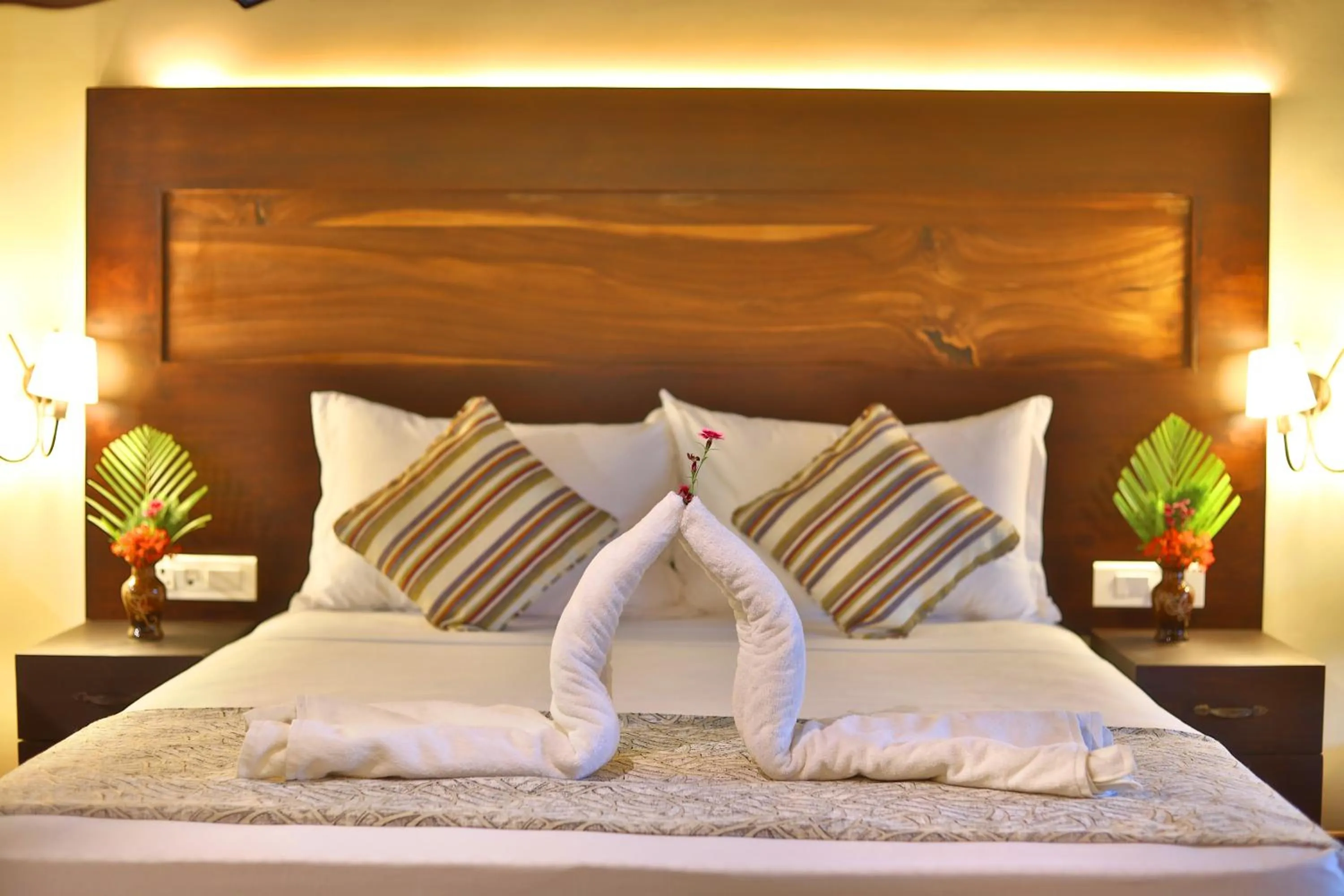 Bedroom, Bed in Jungle Villa Resort - Near Chitwan National Park