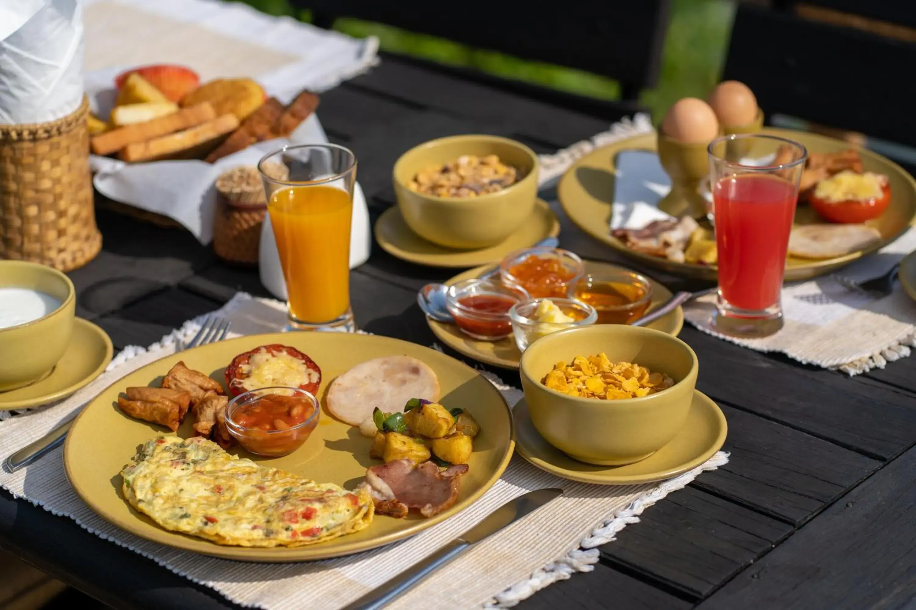 Breakfast in Jungle Villa Resort - Near Chitwan National Park Breakfast in Jungle Villa Resort - Near Chitwan National Park