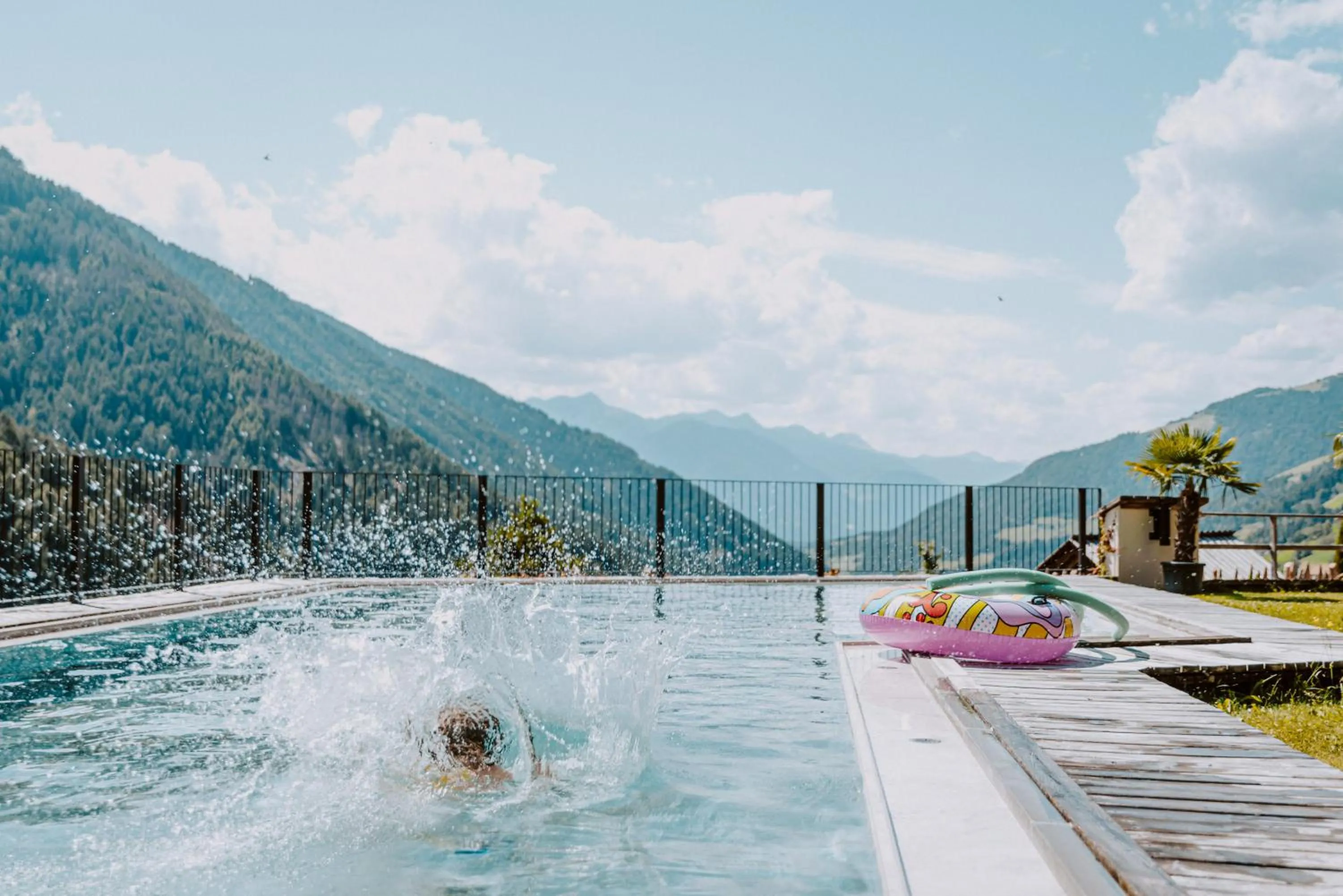 Swimming pool in Hotel Bergschlössl