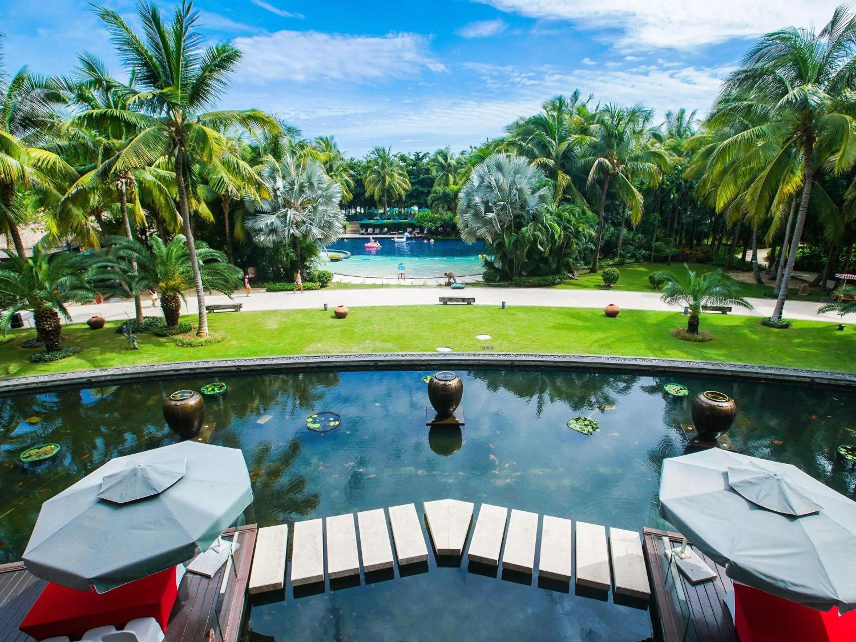 Pool view in Pullman Oceanview Sanya Bay Resort & Spa