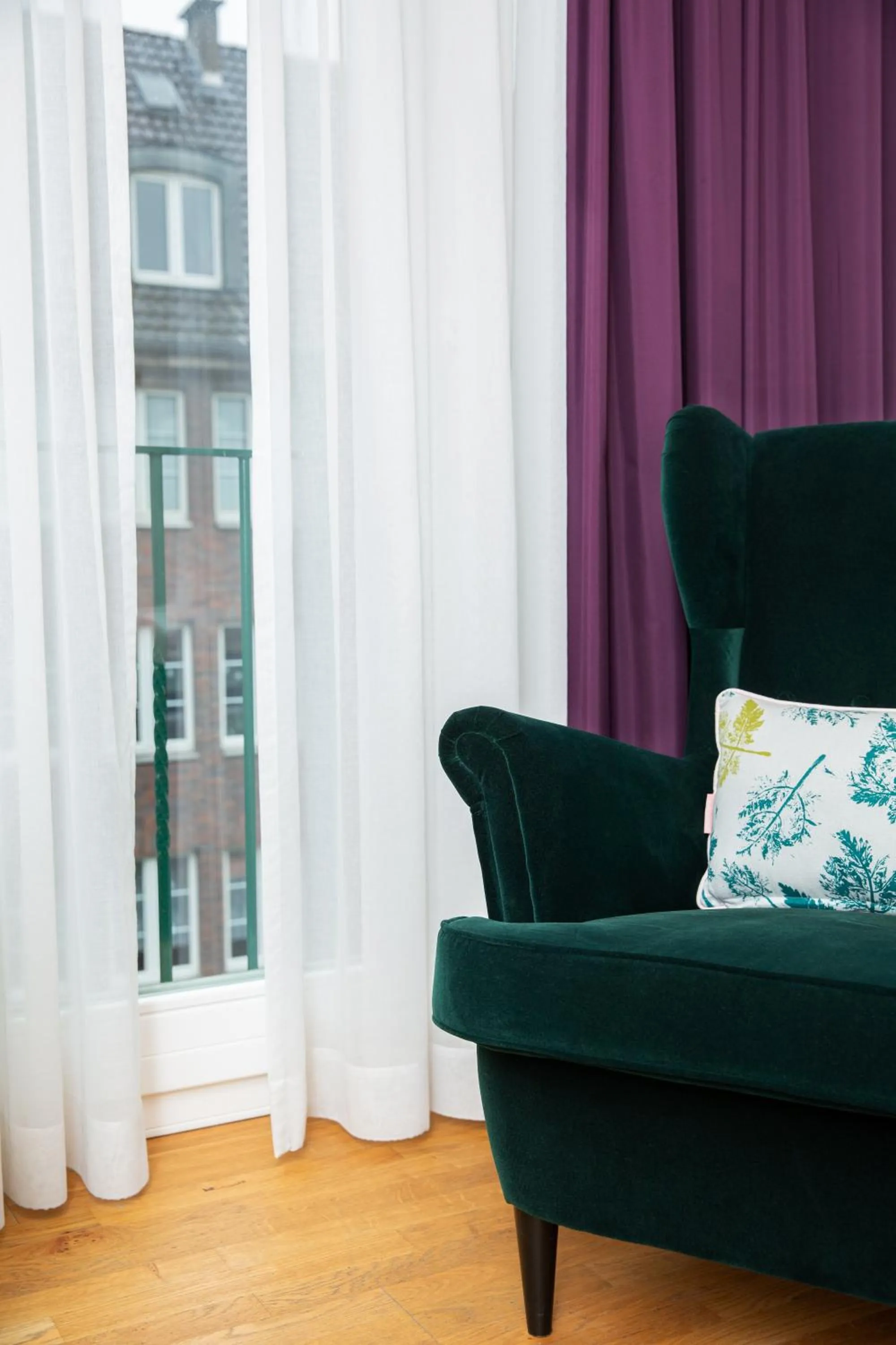 Seating area in Victoria Hotel