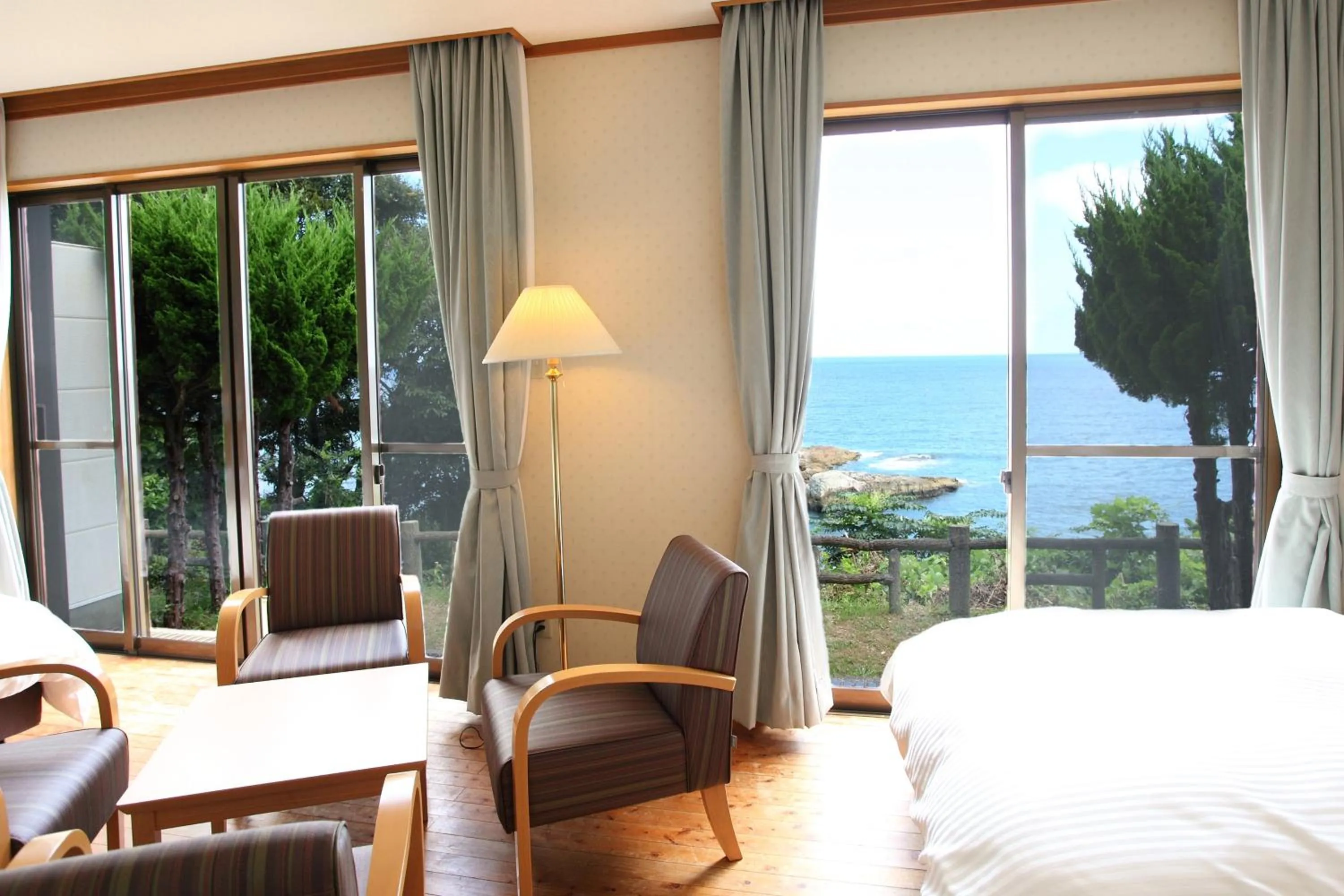 Bed in Tsushima Grand Hotel