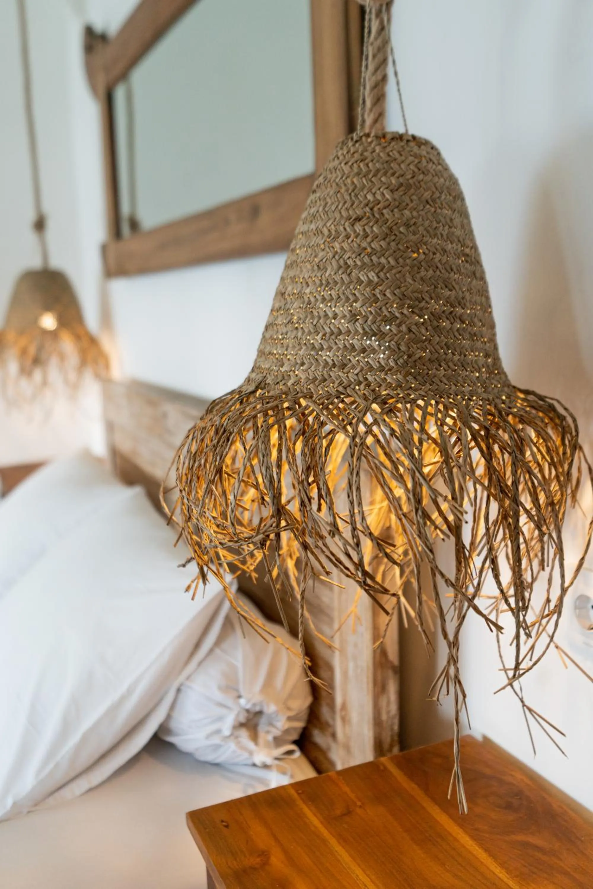 Bed in Bingin Beach House