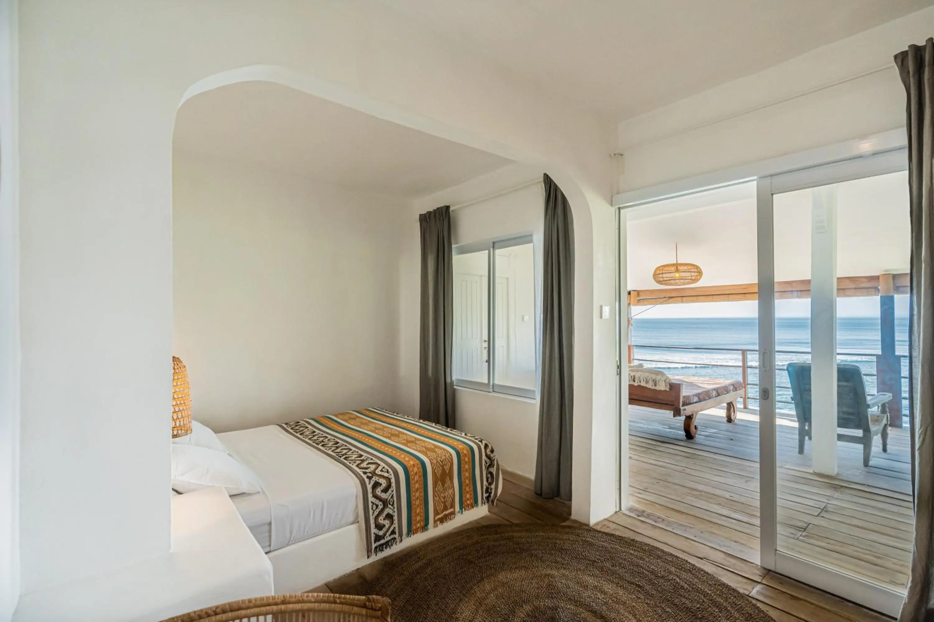 Bed in Bingin Beach House
