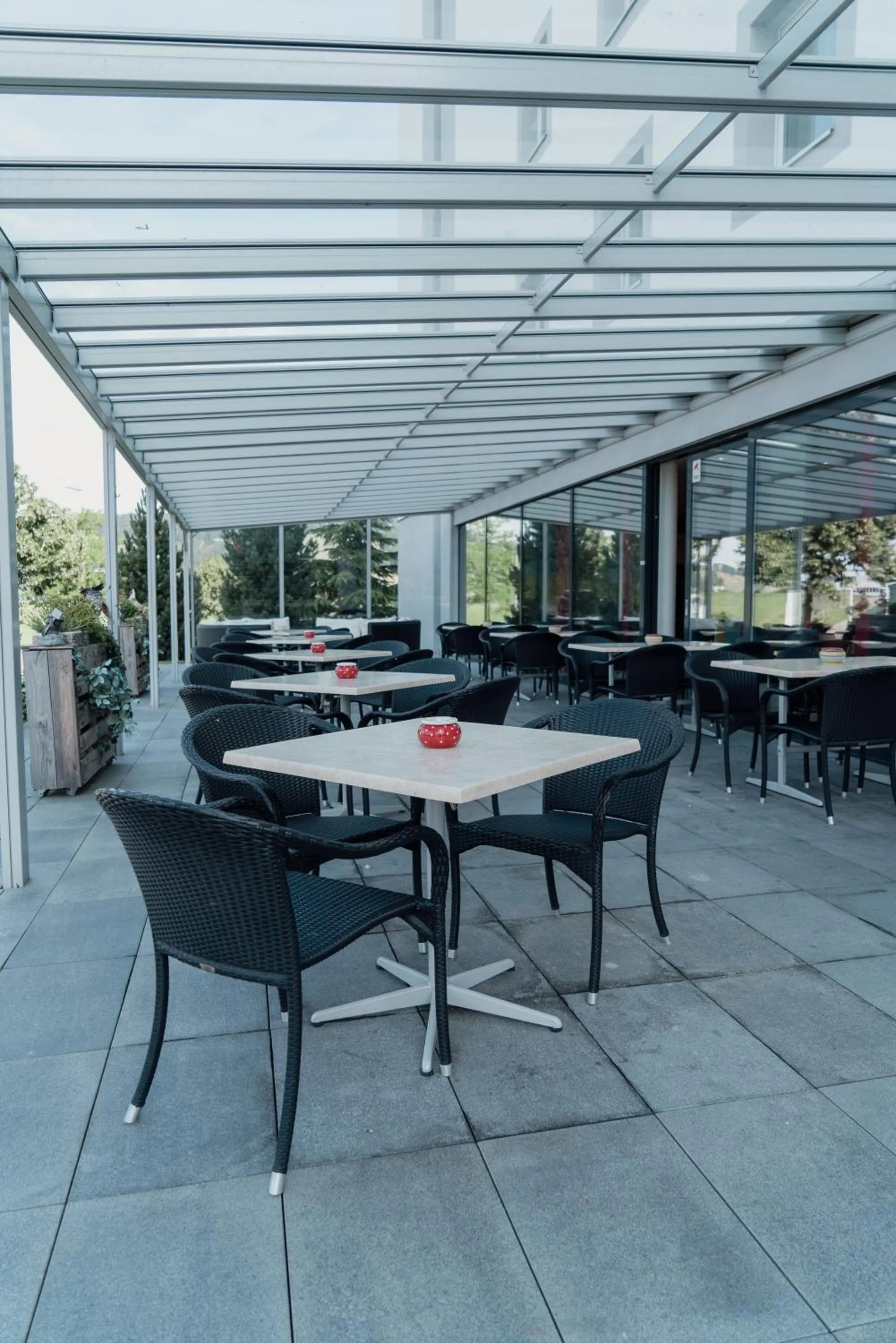 Balcony/Terrace in ibis Bulle - La Gruyère Swiss Bike Hotel