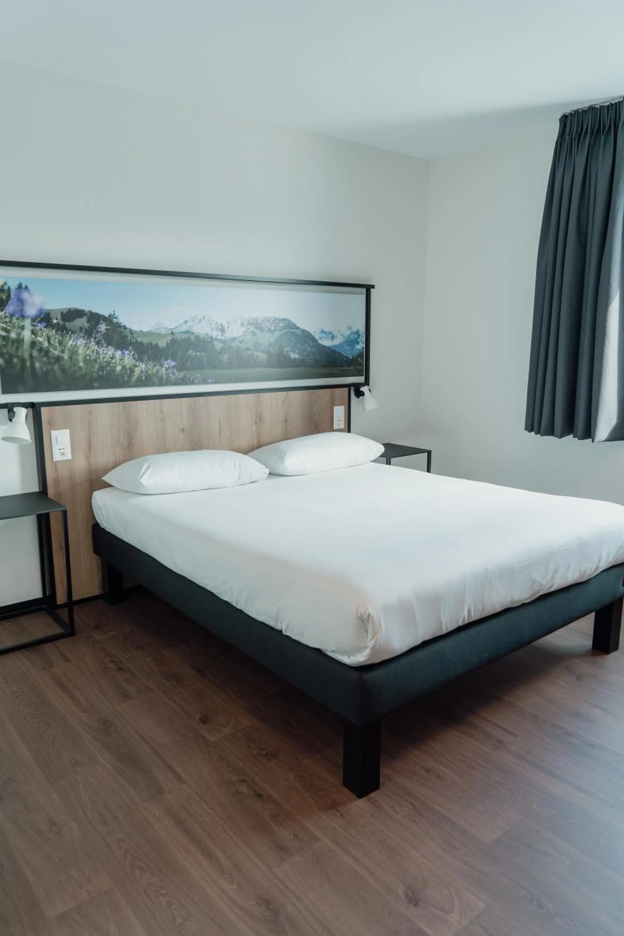 Bedroom, Bed in ibis Bulle - La Gruyère Swiss Bike Hotel
