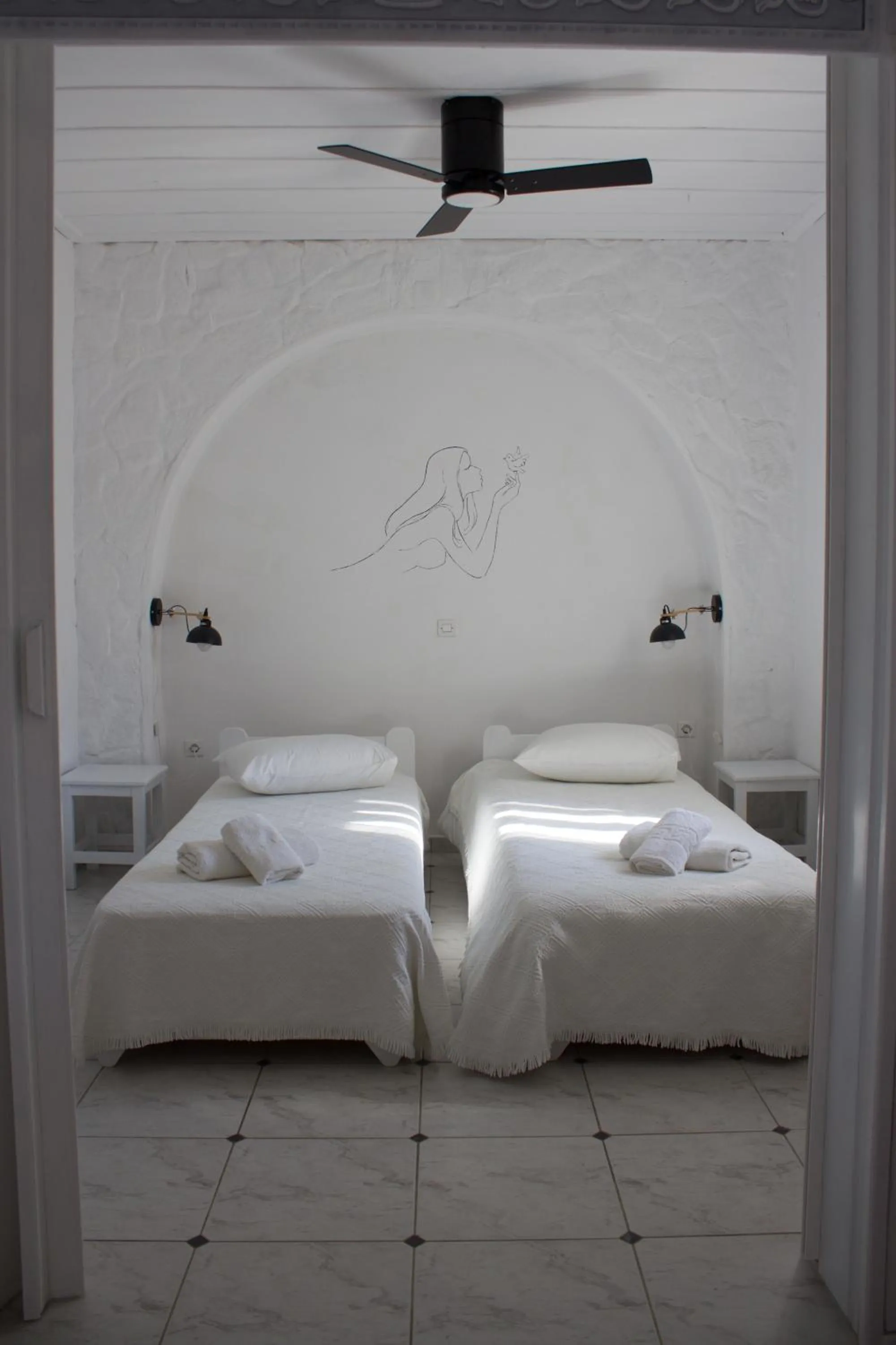 Bed in Villa Mantalena