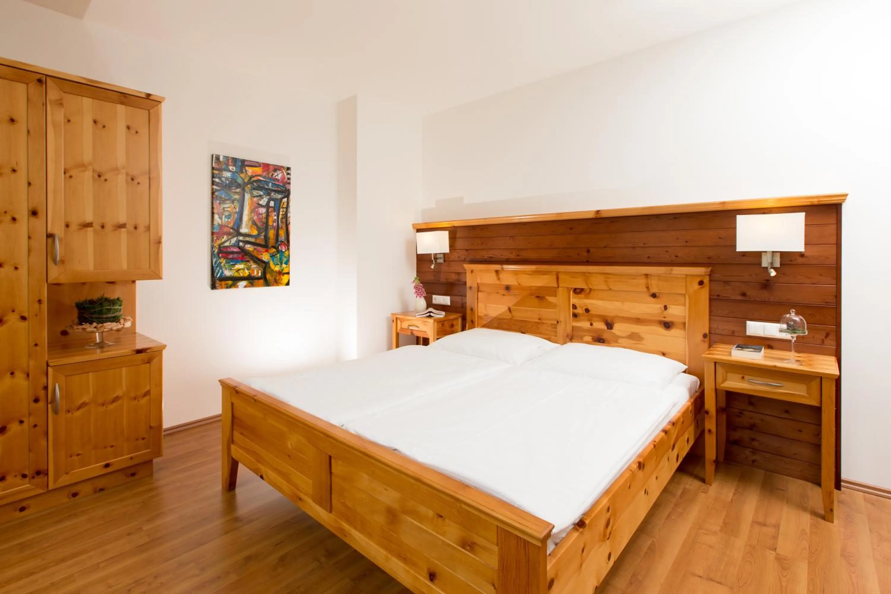 Bed in Komfort Appartements Zirbenland - adults only - no dogs