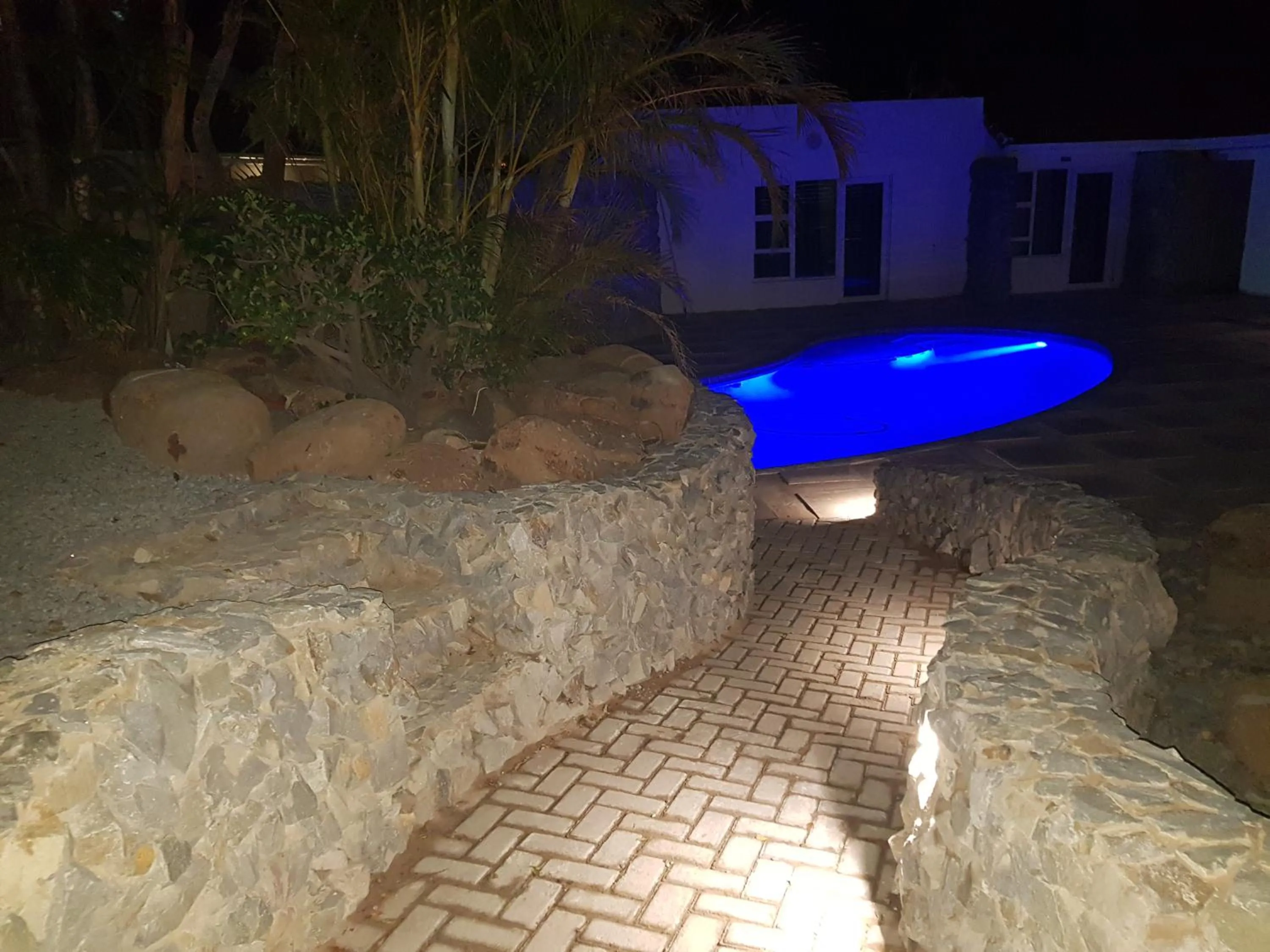 Pool view in Reef View BnB