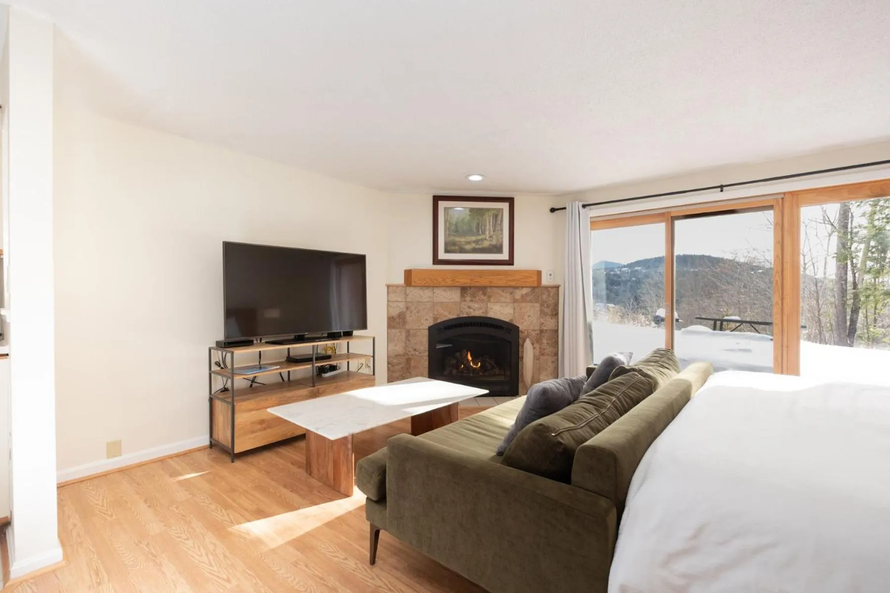 Bed in Nordic Village Condominium Resort