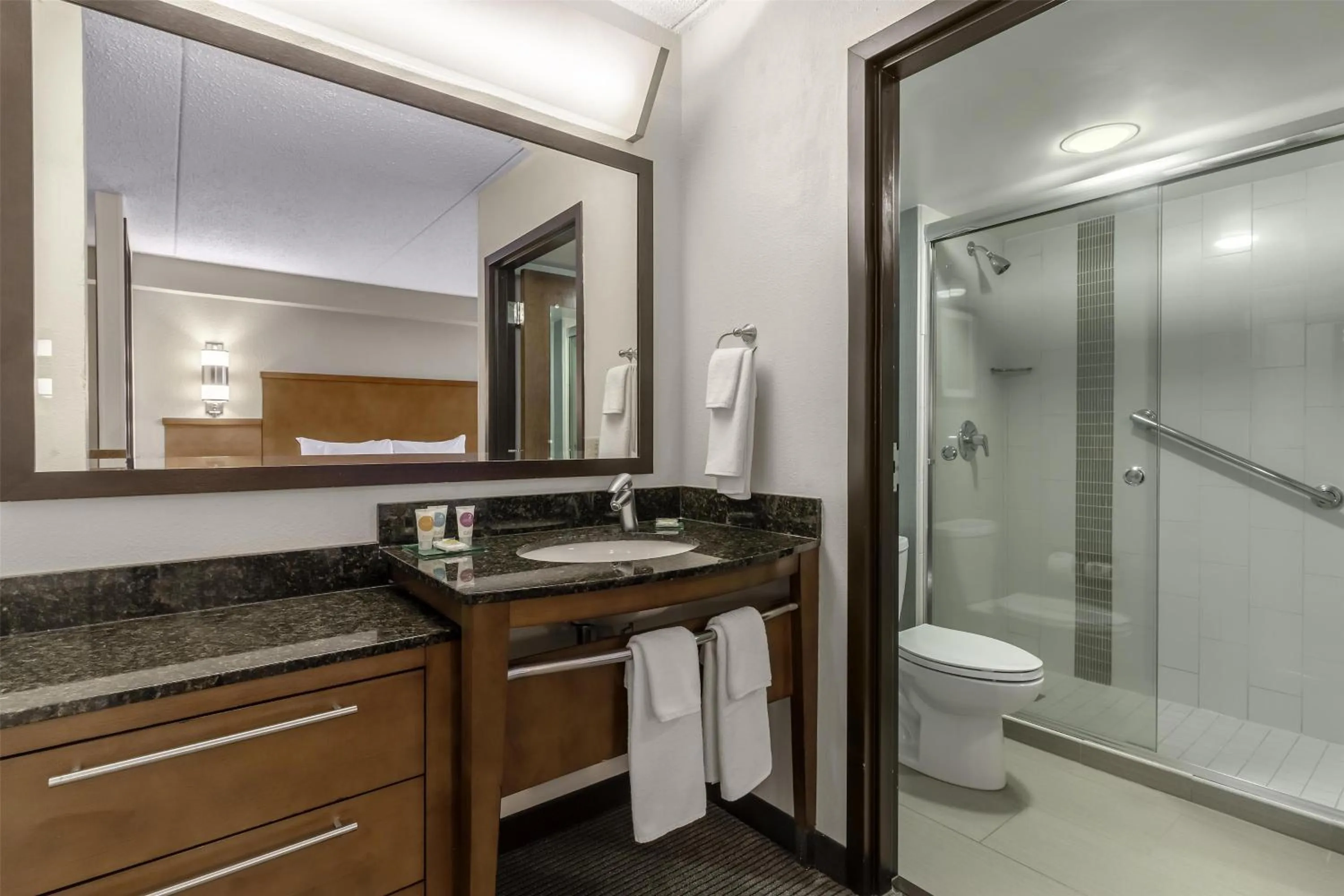 Bathroom in Hyatt Place Charlotte Airport Billy Graham Parkway