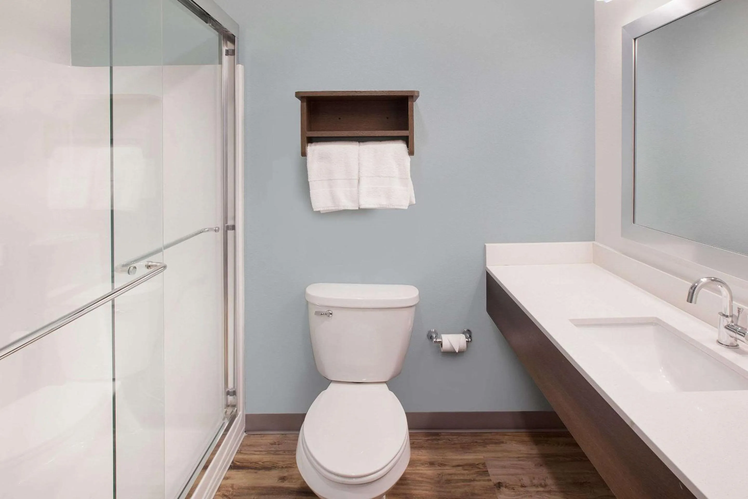 Bathroom in Woodspring Suites West Monroe