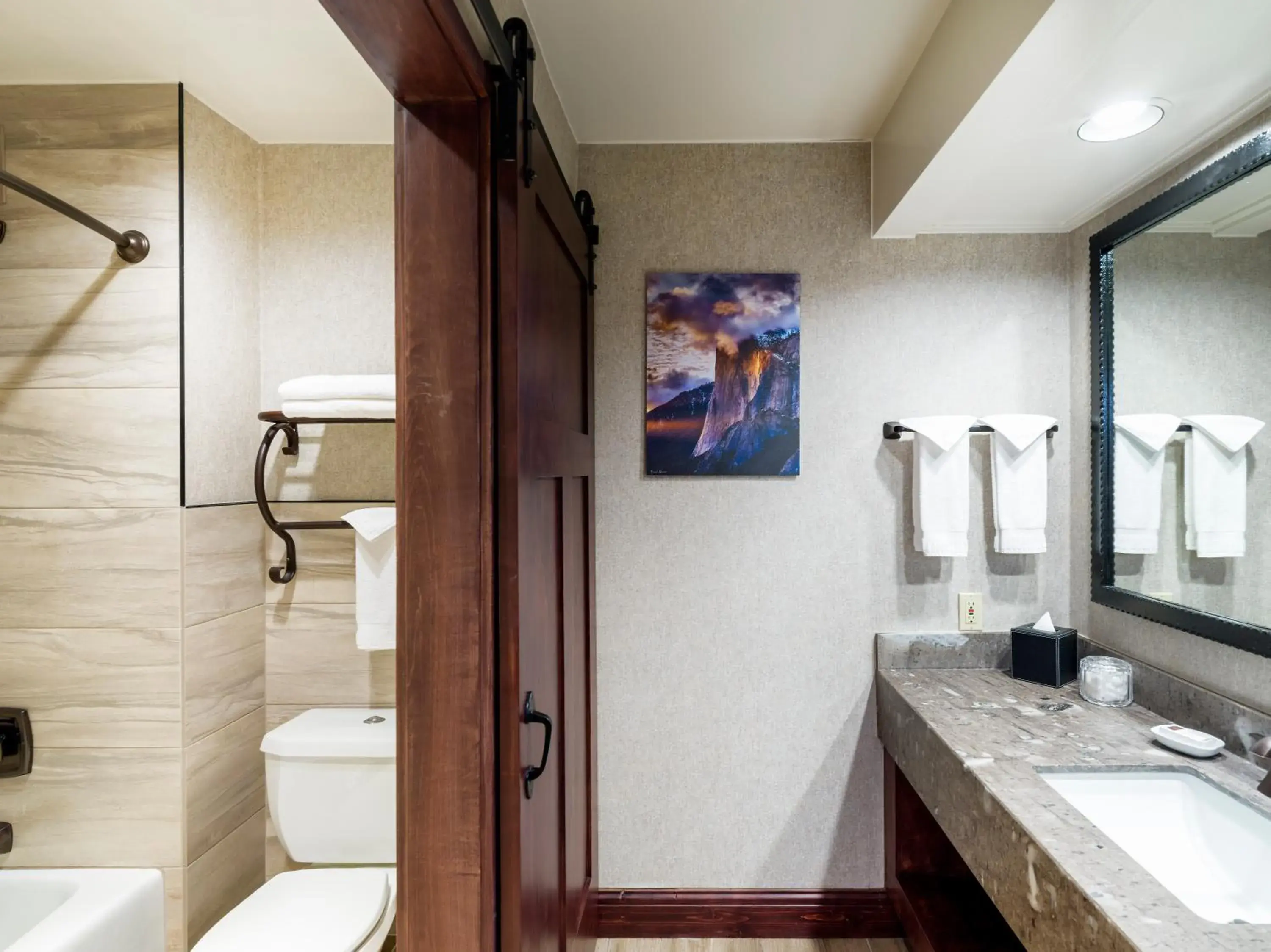 Bathroom in Tenaya at Yosemite Bathroom in Tenaya at Yosemite