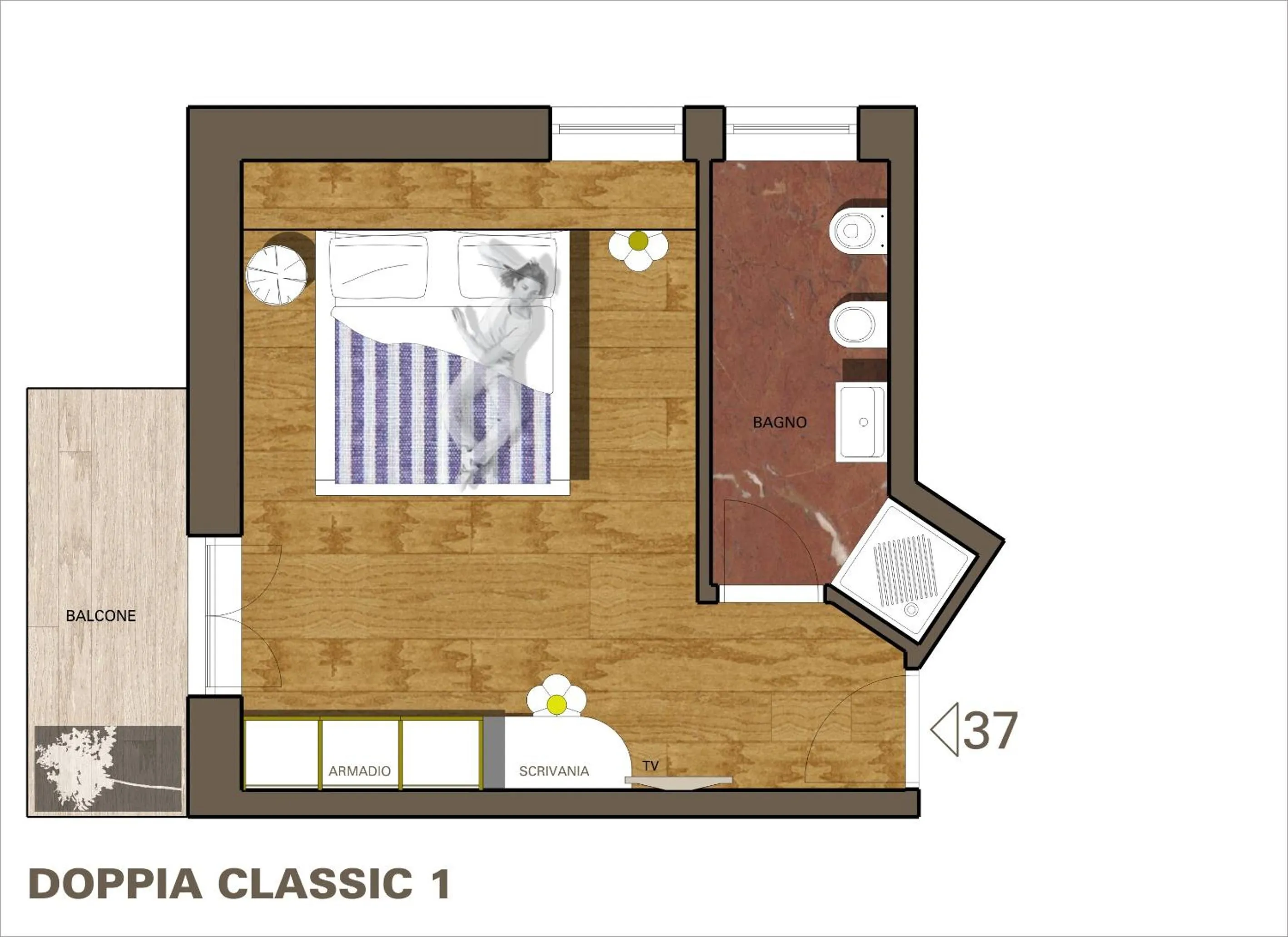 Floor plan in Hotel Zirmes
