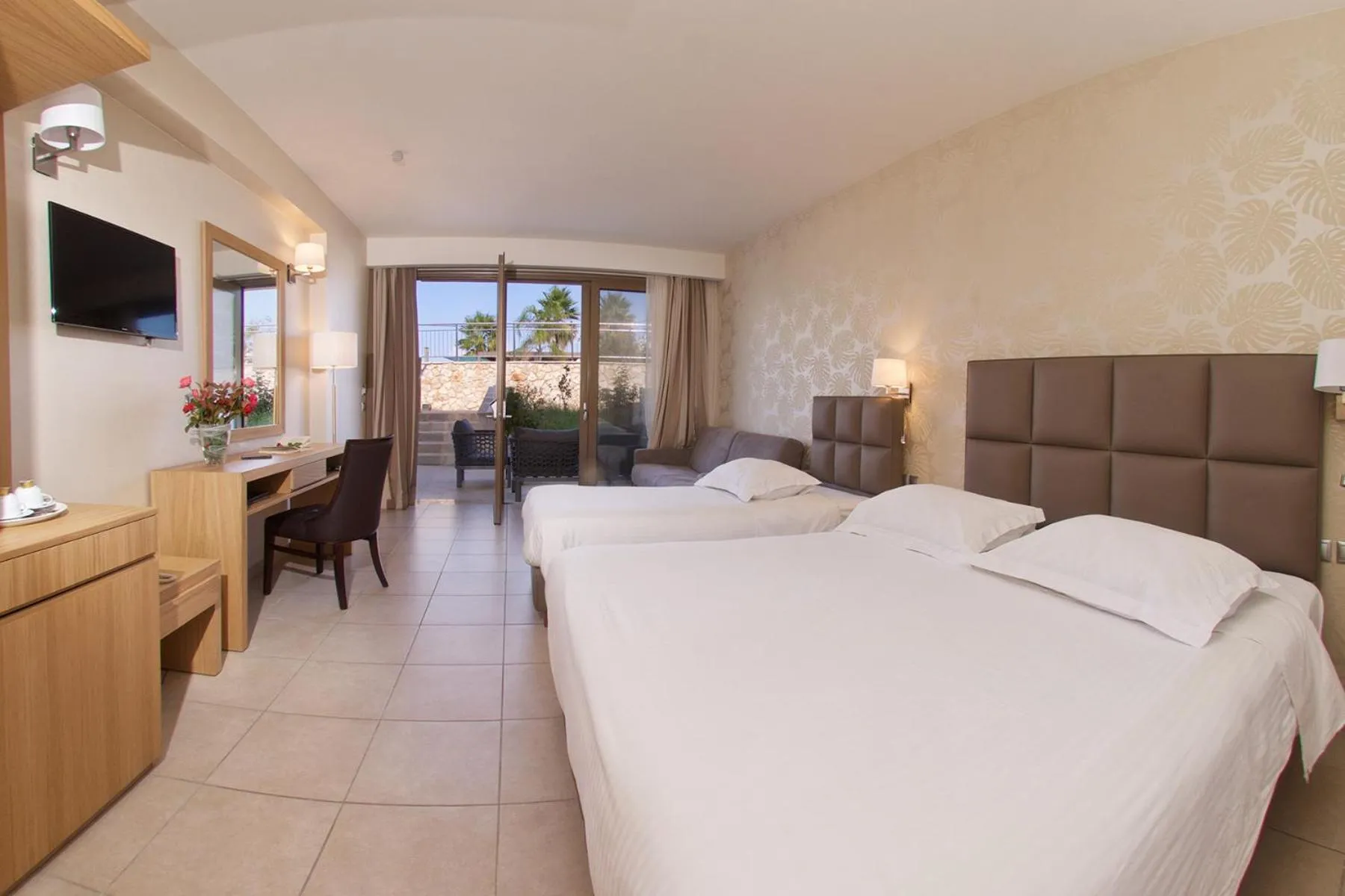 Bed in Ionian Emerald Resort