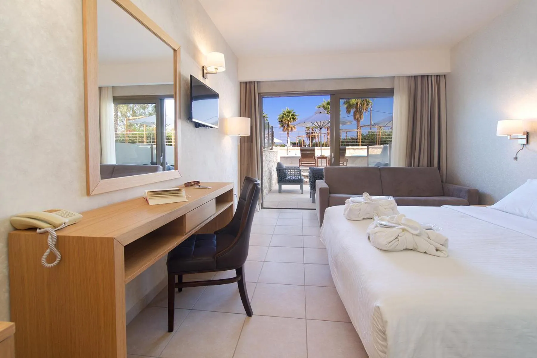 Bed in Ionian Emerald Resort