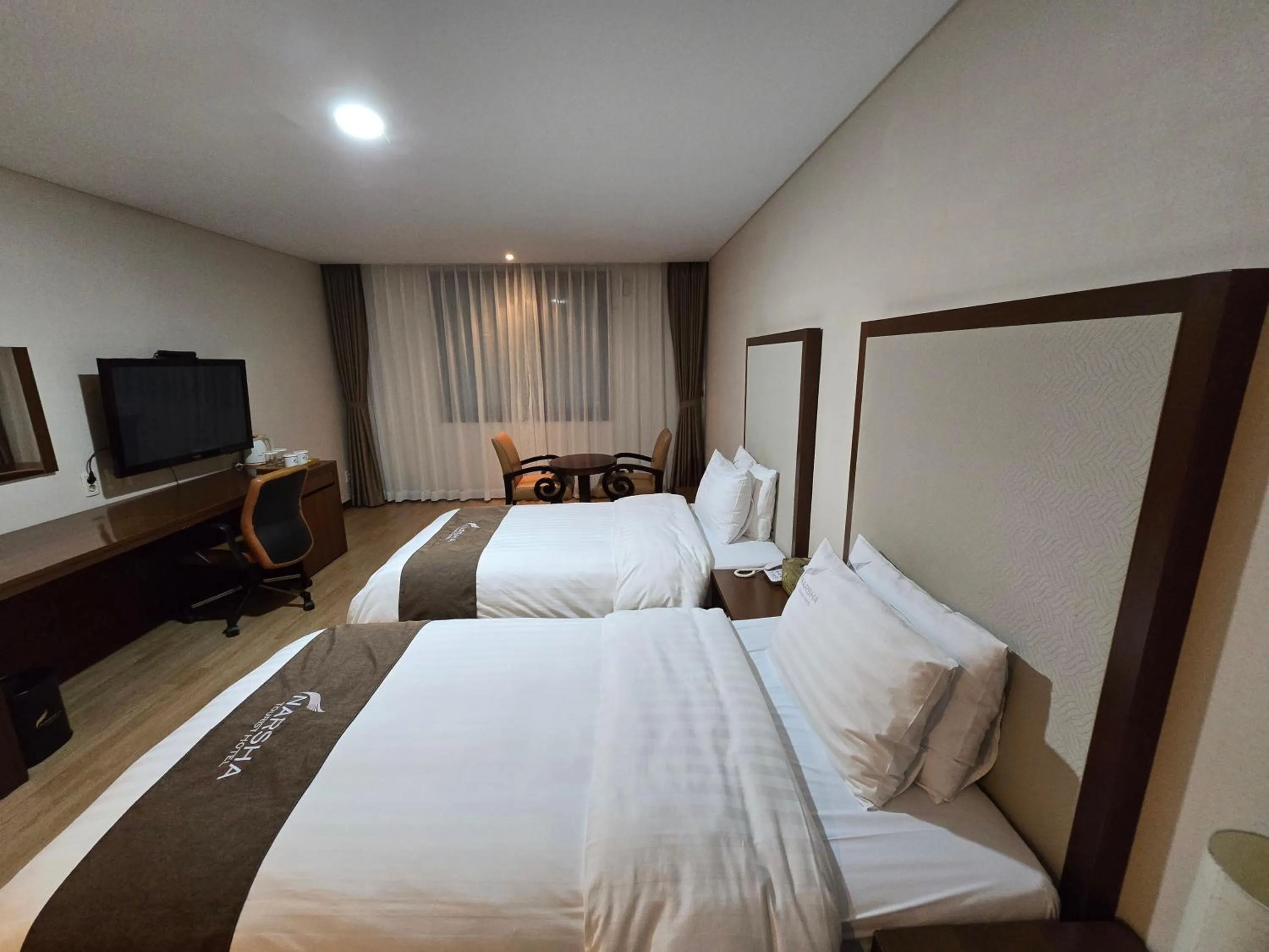 Bed in Yeosu Narsha Hotel