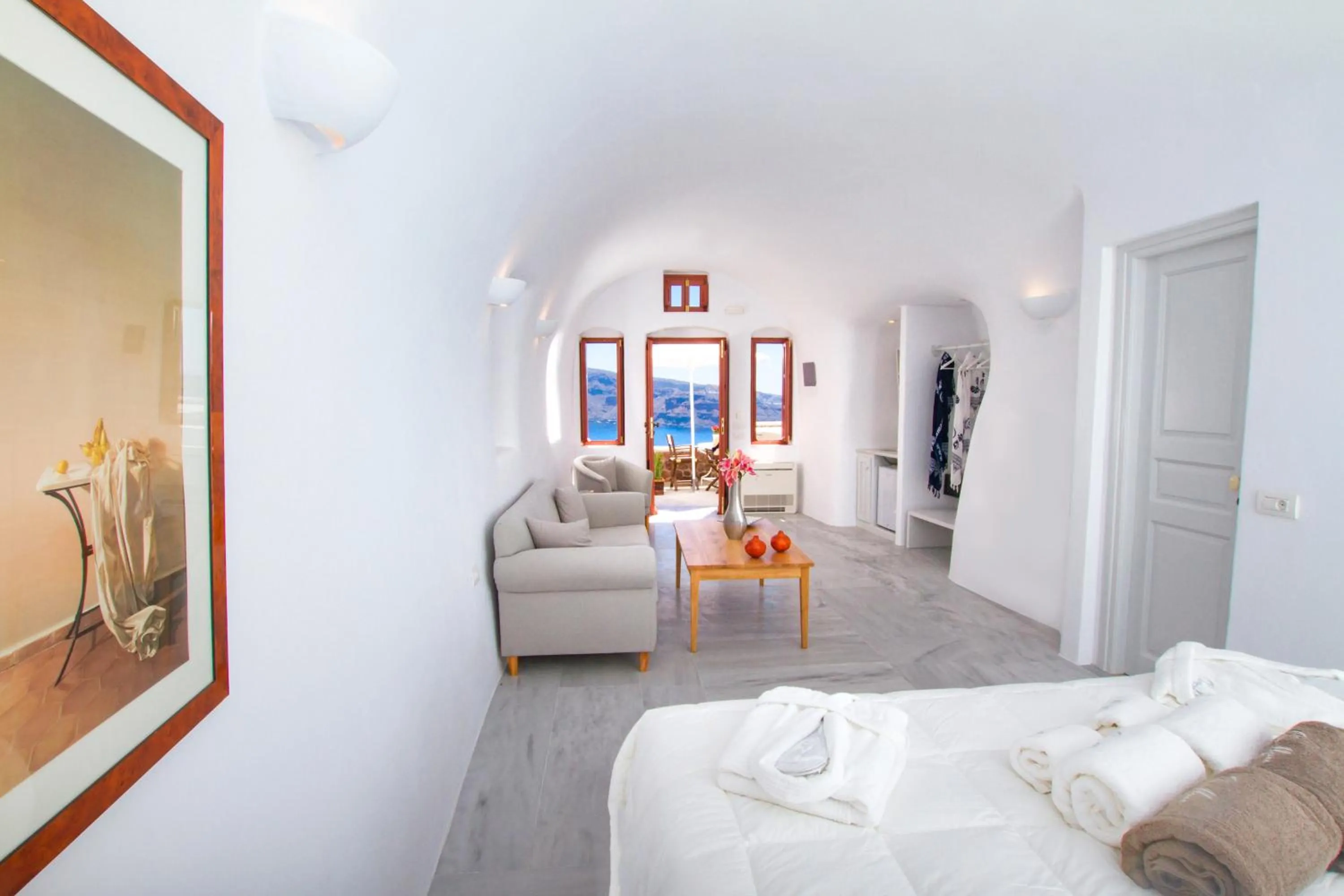 View (from property/room), Bed in Oia Mare Villas