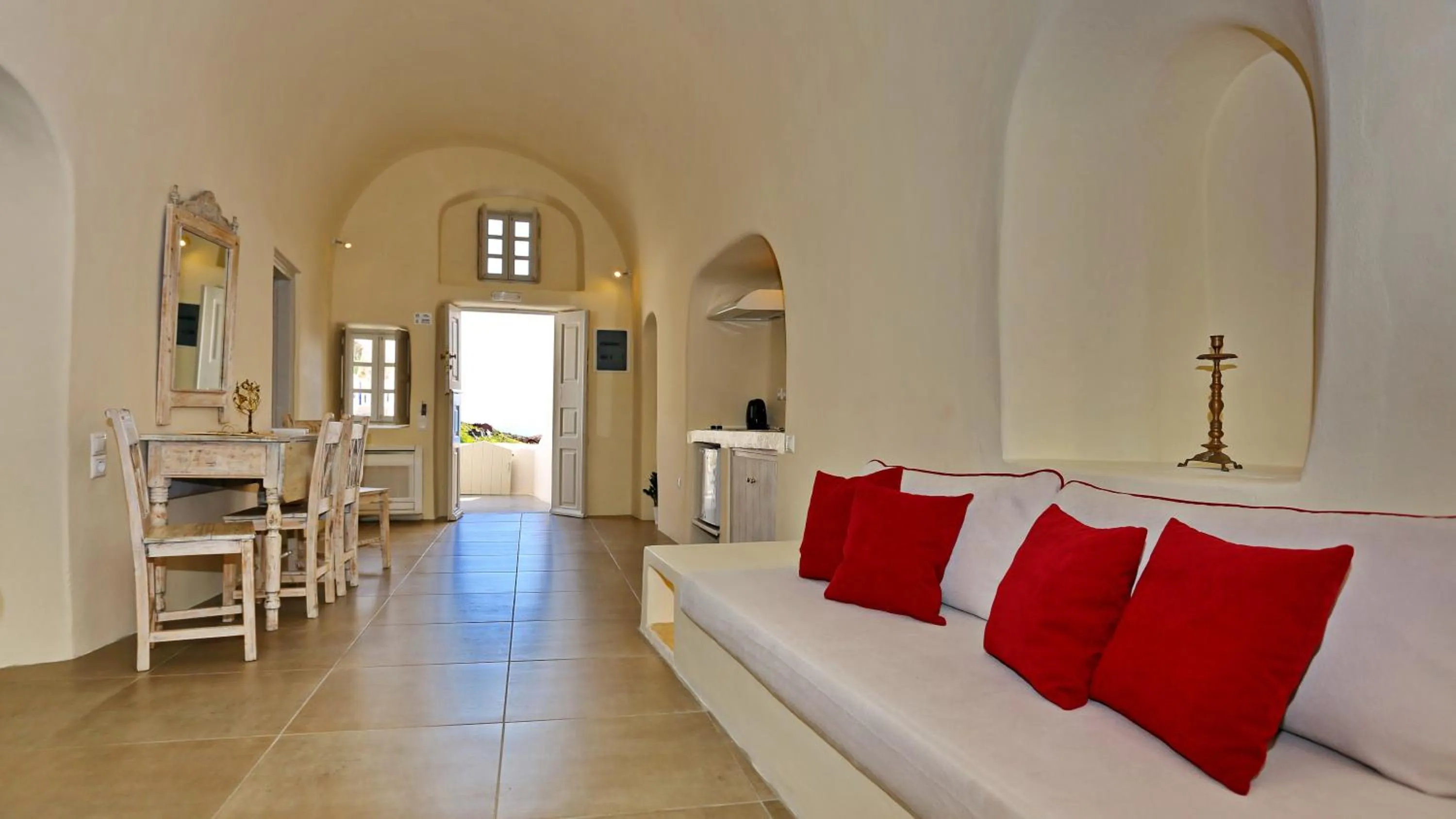 Living room in Oia Mare Villas