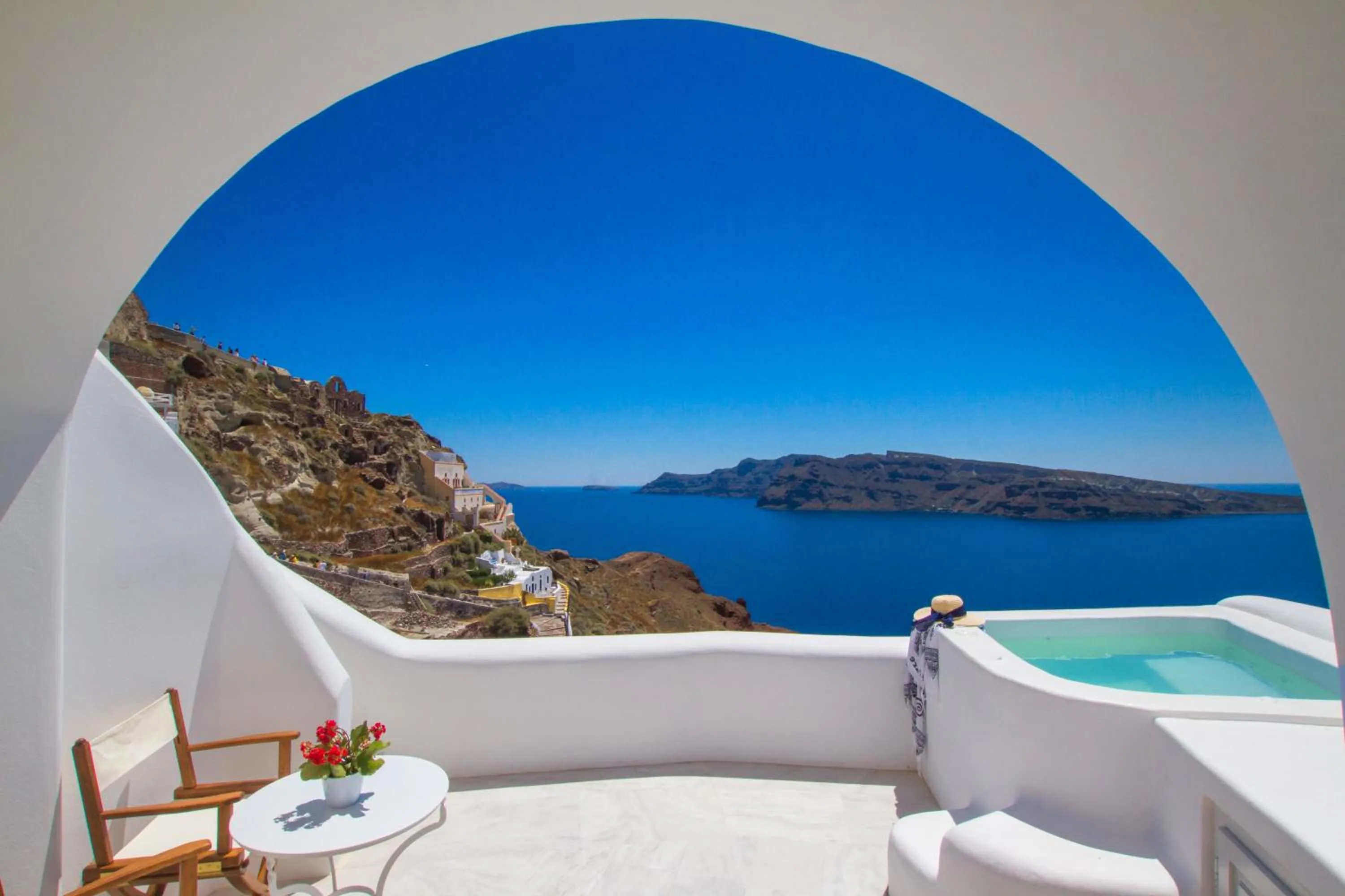 Balcony/Terrace in Oia Mare Villas