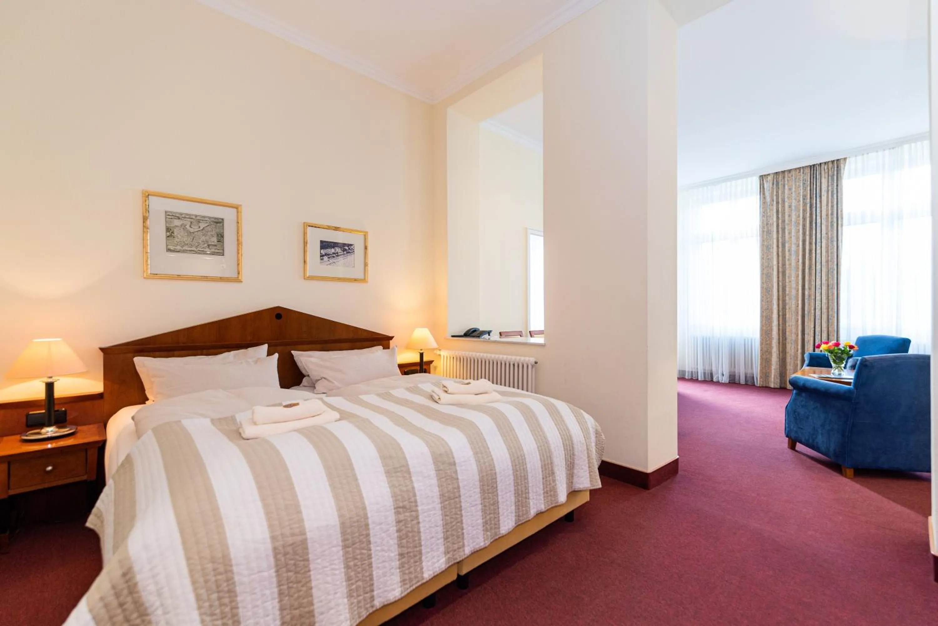 Bed in Aparthotel Seeschlösschen