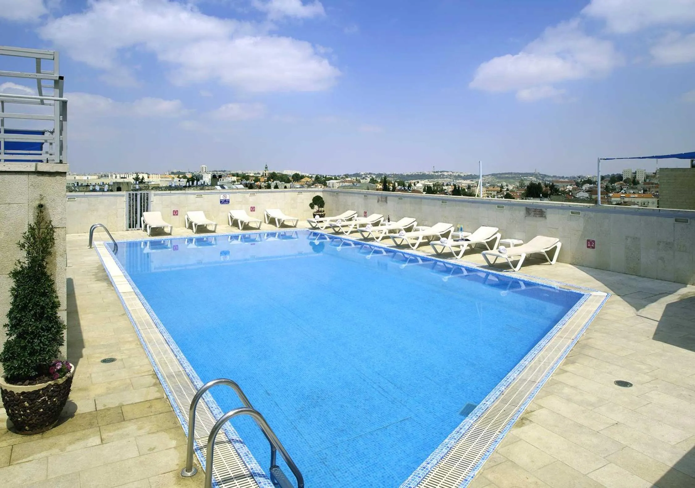 Pool view in Caesar Premier Jerusalem Hotel