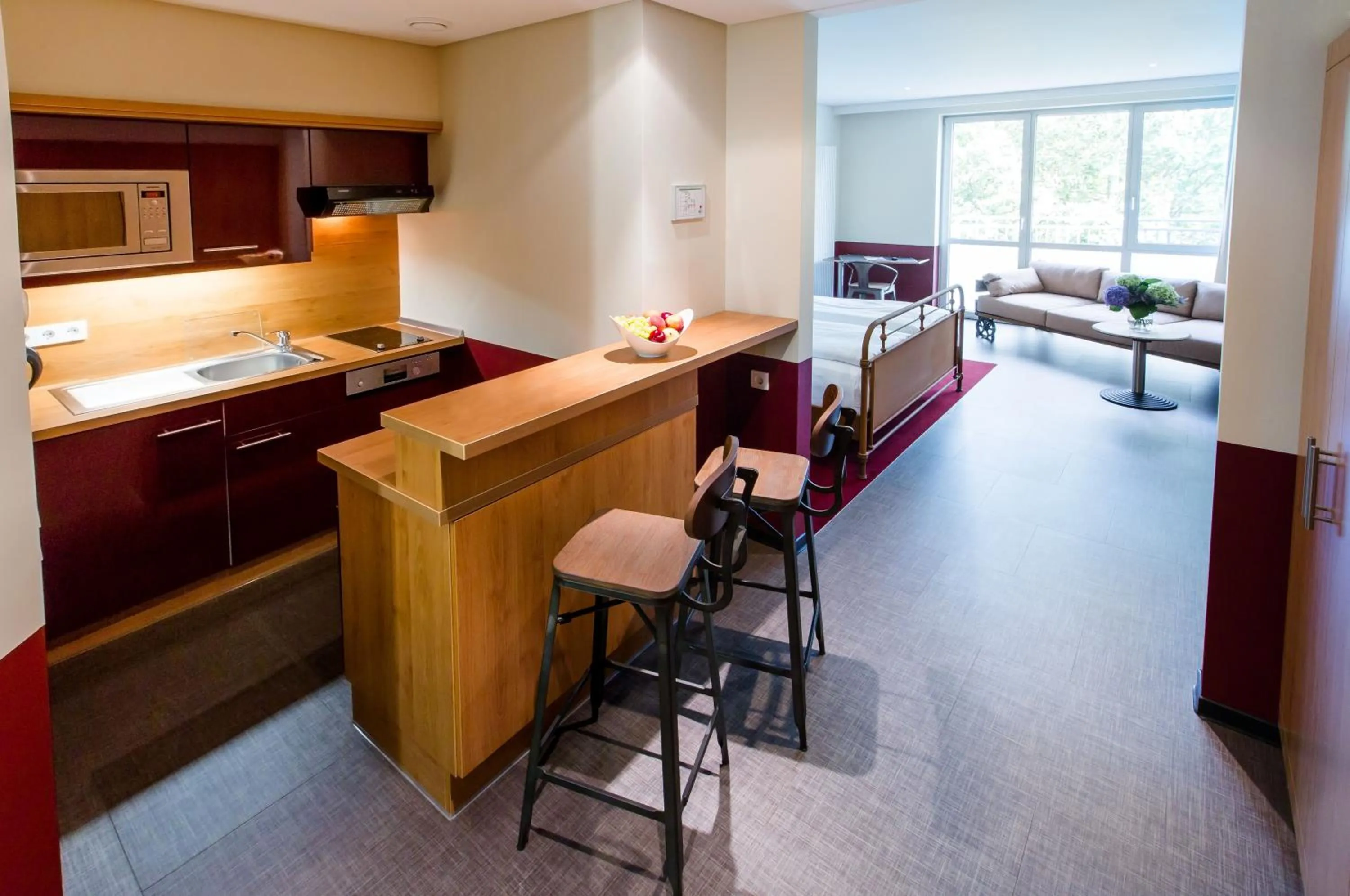Dining area, Bed in Aparion Apartments Berlin