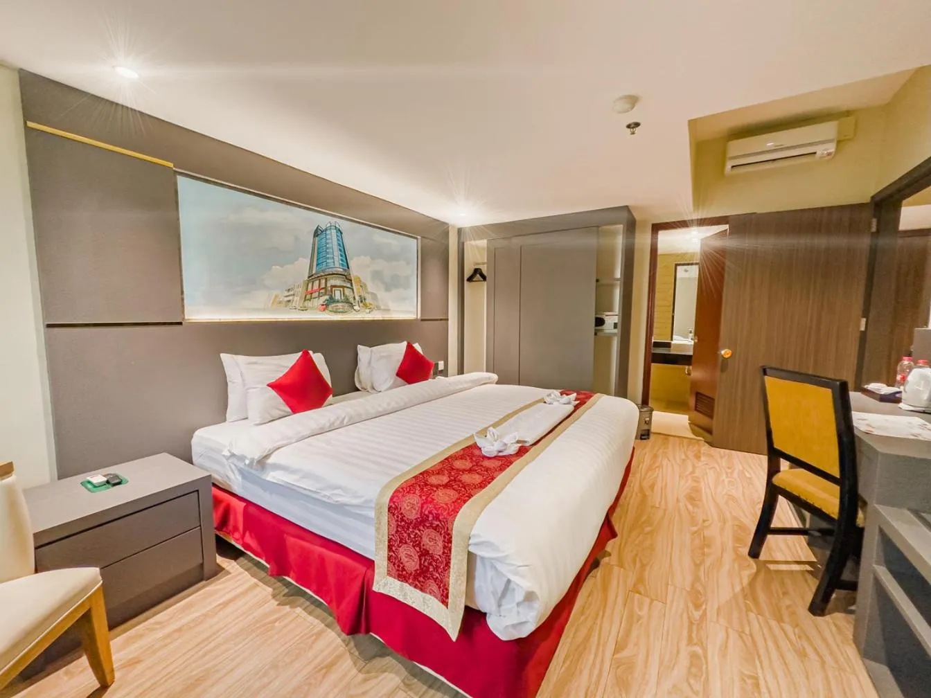 Bed in Hermes Palace Hotel Medan