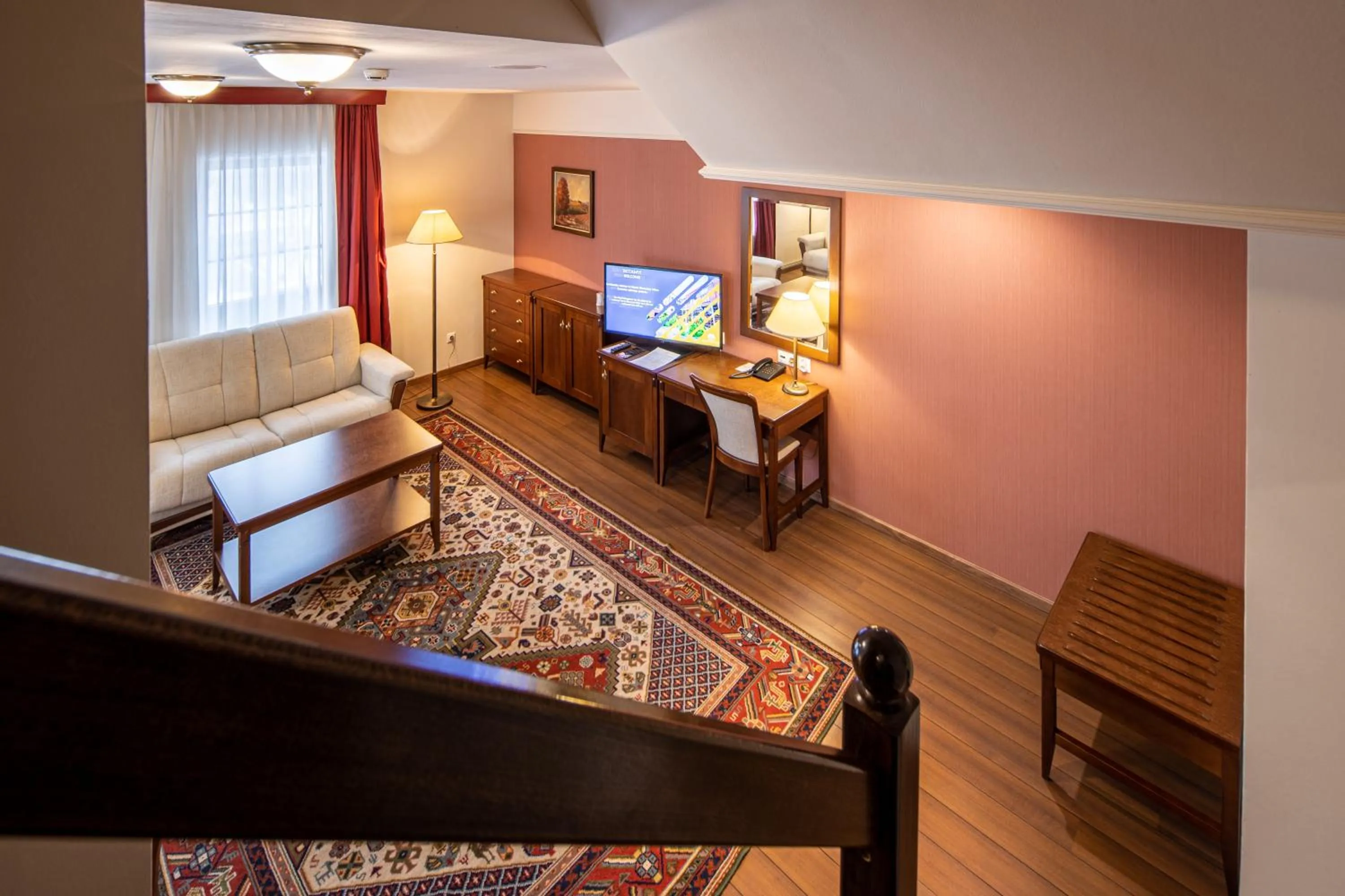 Seating area, Bed in Hotel Słoneczny Młyn
