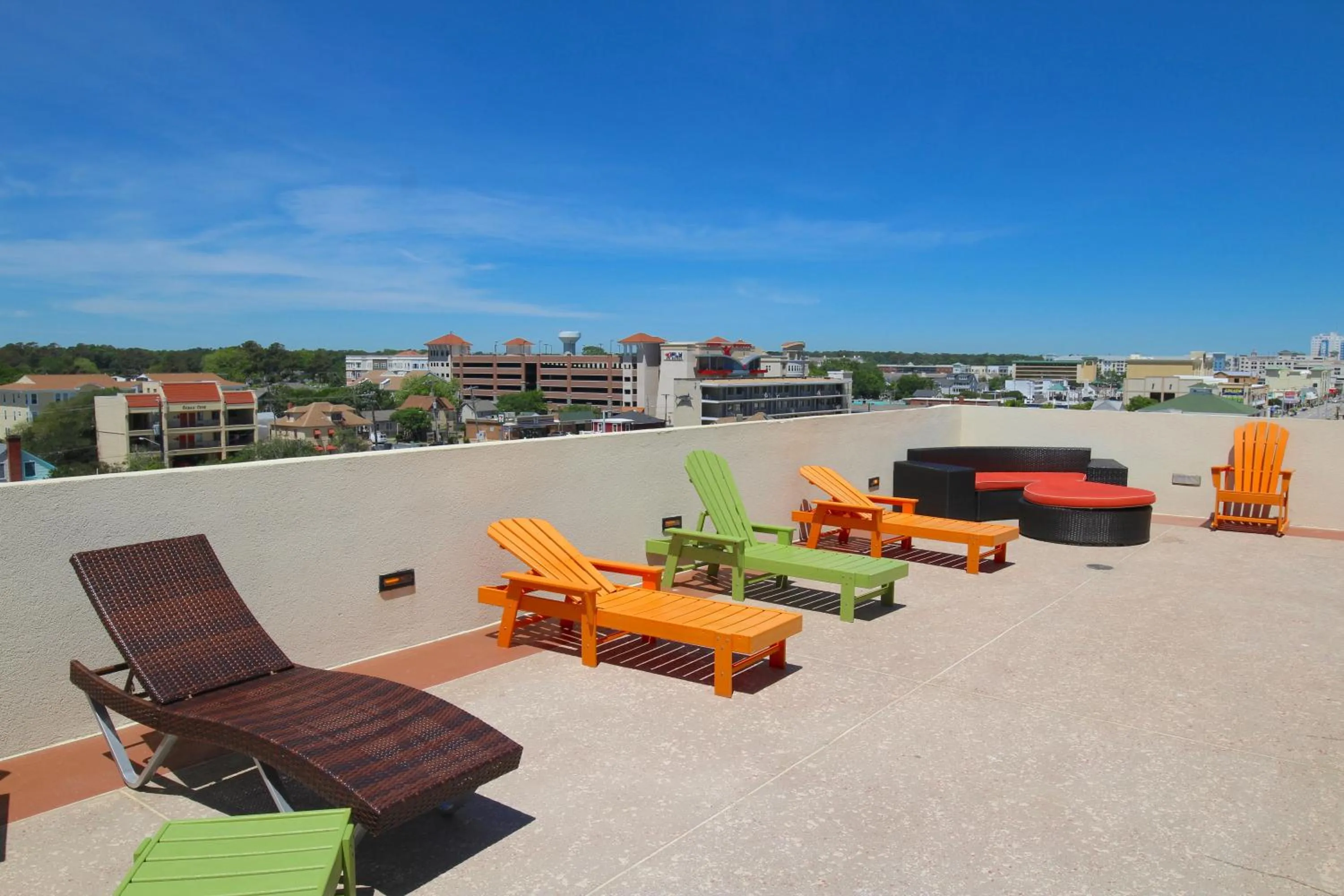 Patio in Ocean Sands Resort, Oceanfront, Virginia Beach by Vacatia