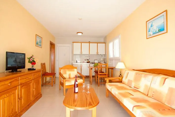 Living room in Bungalows Playa Limones