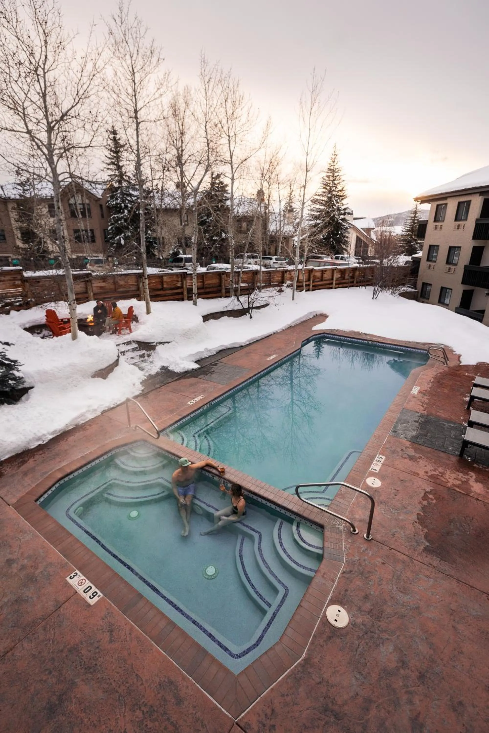 Swimming pool in Gravity Haus Steamboat