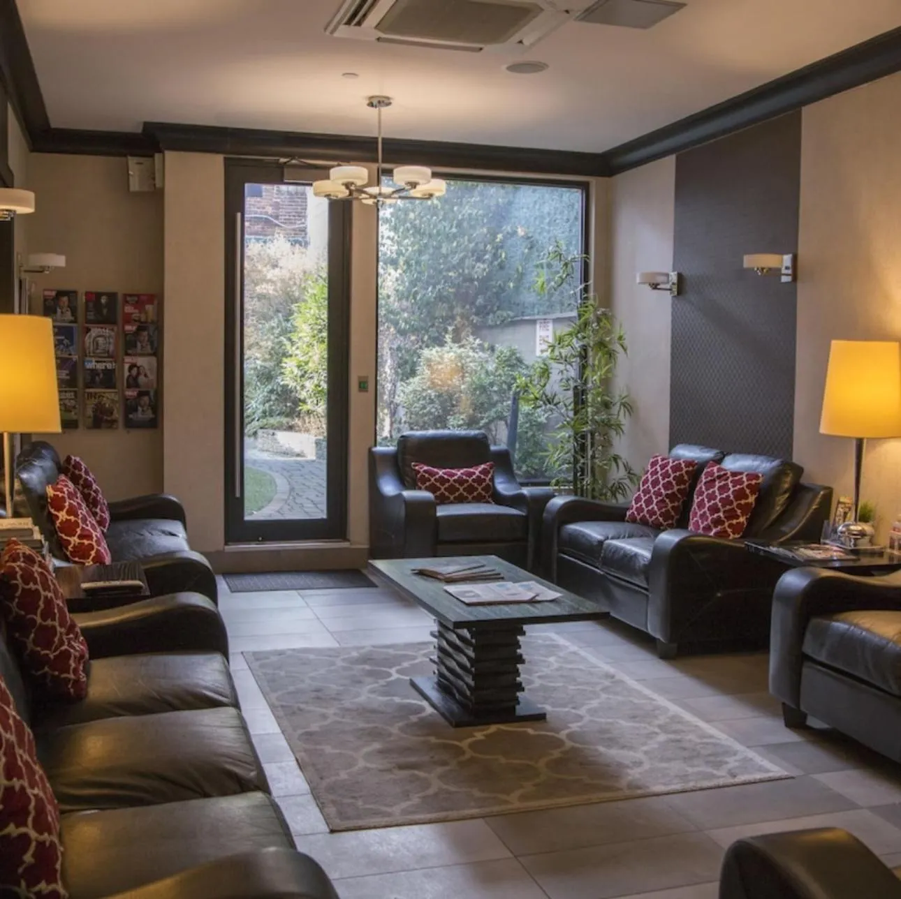 Seating area in Aura Hotel Brooklyn