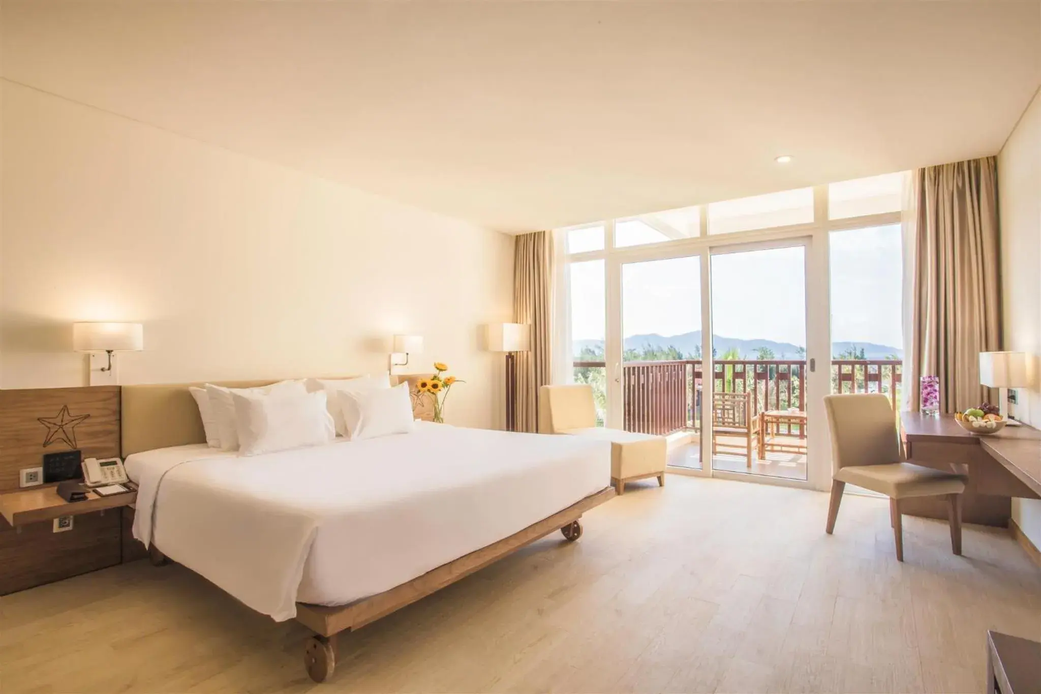 Bedroom, Bed in Sandy Beach Non Nuoc Resort Bedroom, Bed in Sandy Beach Non Nuoc Resort