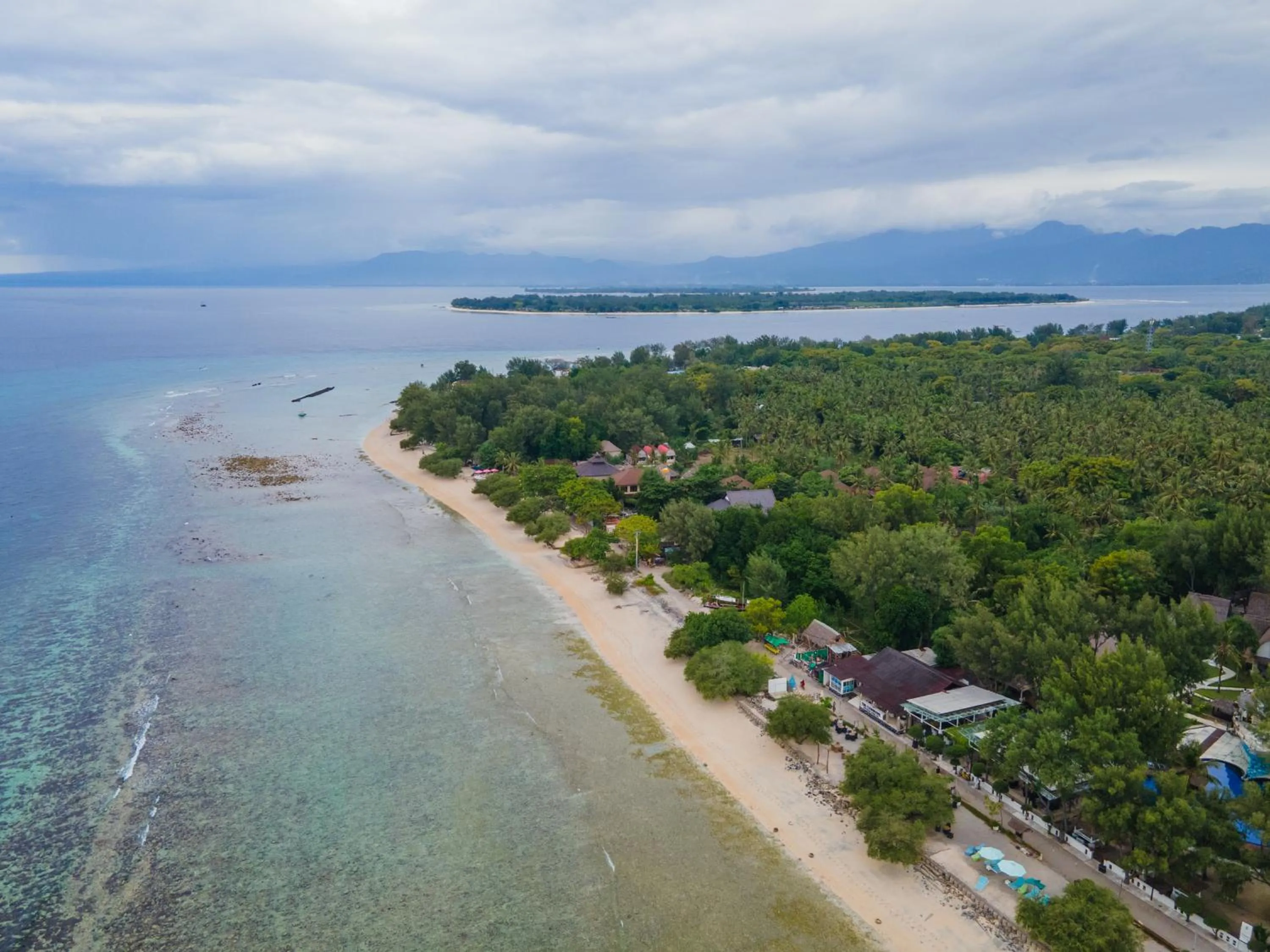 Bird's eye view in Gili Eco Villas