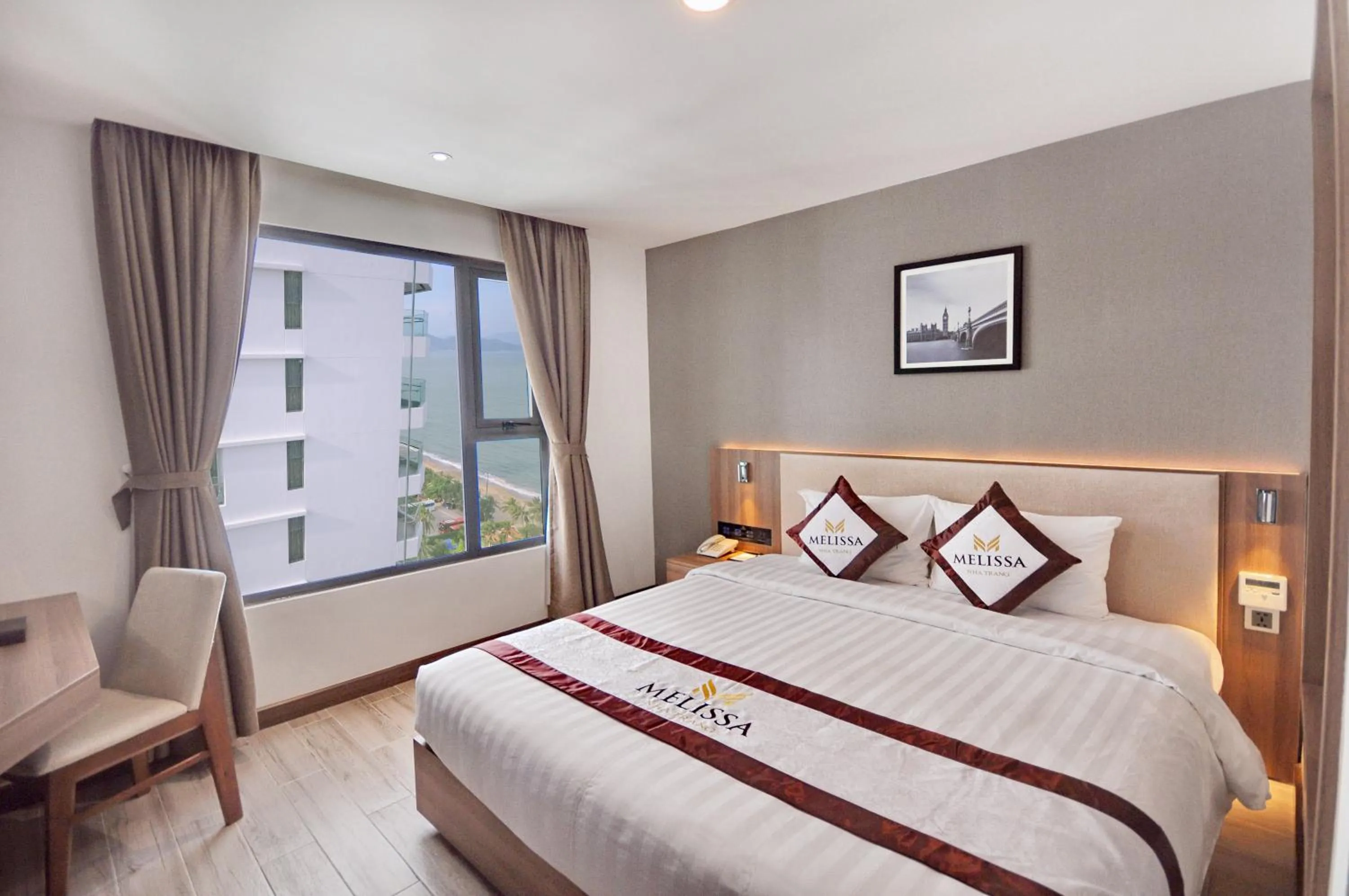 View (from property/room), Bed in Melissa Hotel Nha Trang
