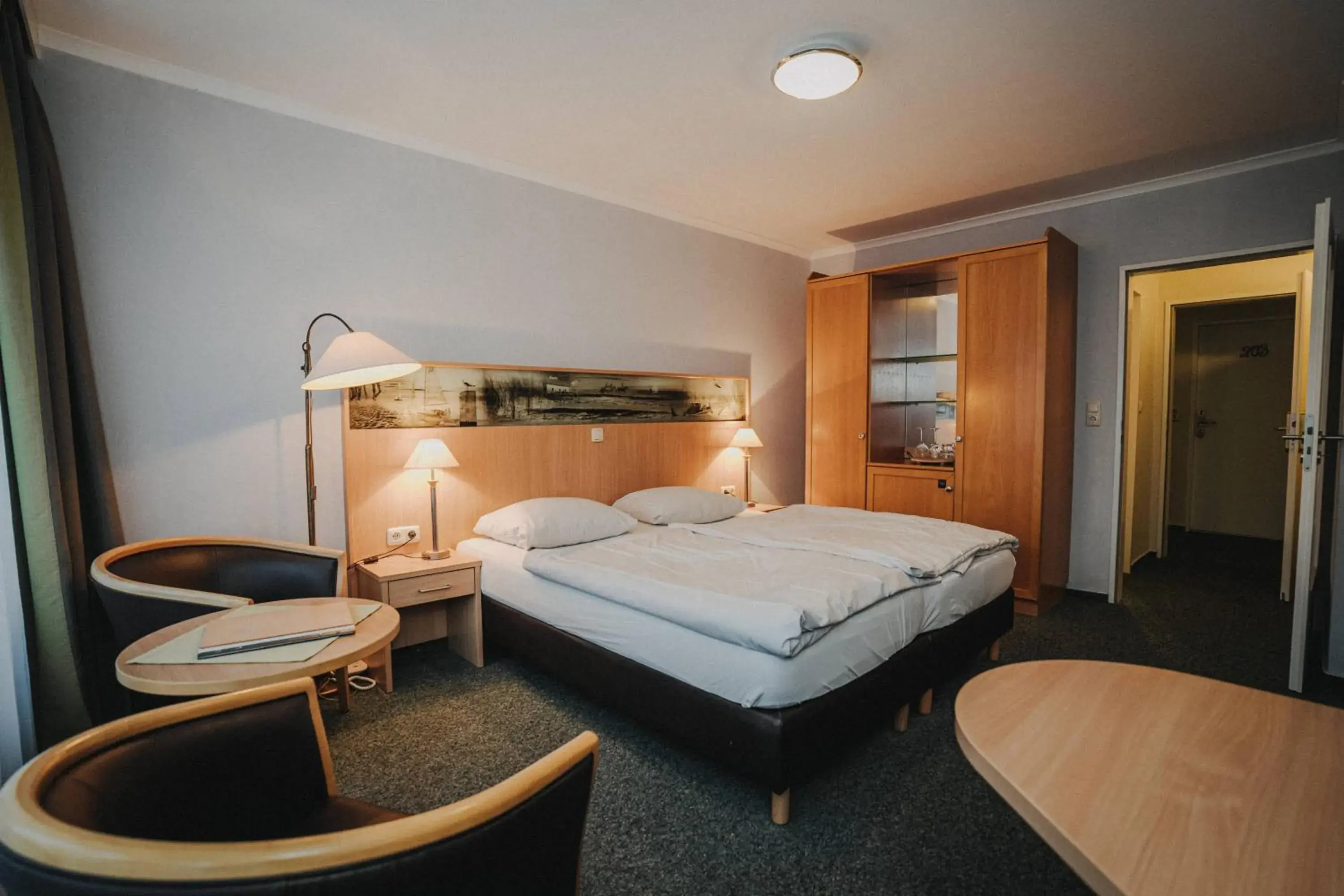 Bed in Hotel Spiekeroog Bed in Hotel Spiekeroog