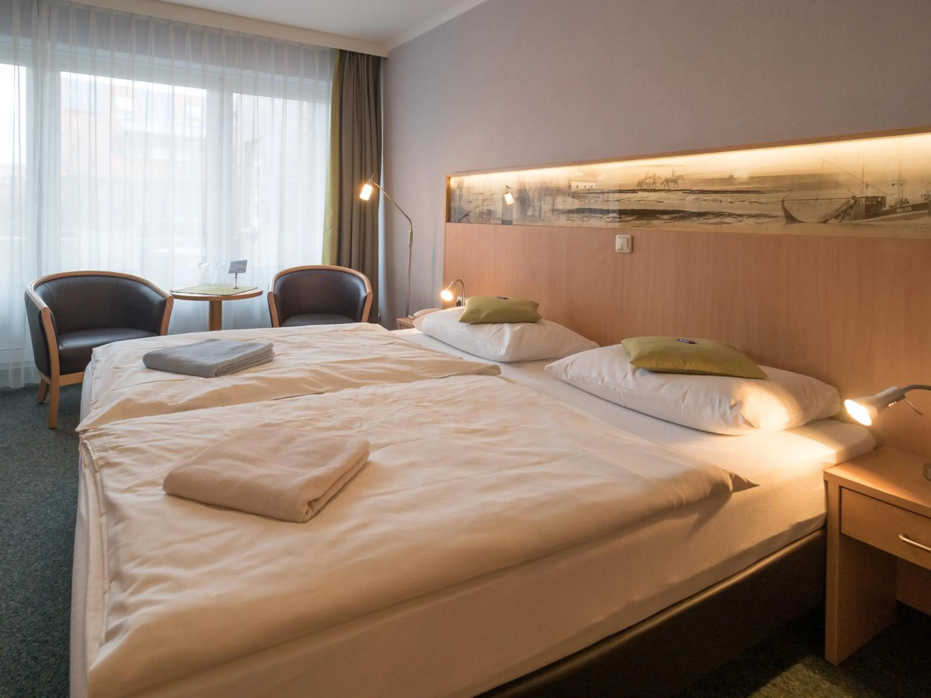 Bed in Hotel Spiekeroog